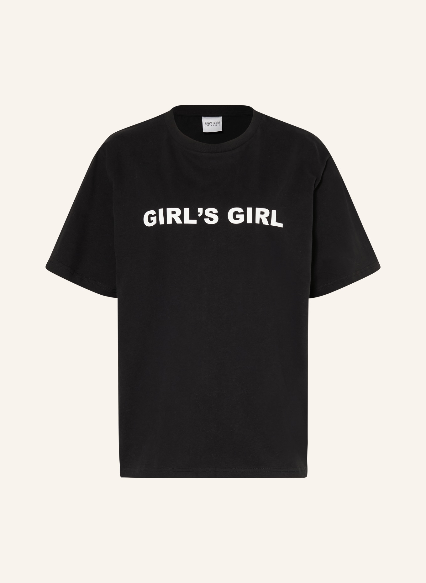 OH APRIL T-shirt: ZWART / WIT