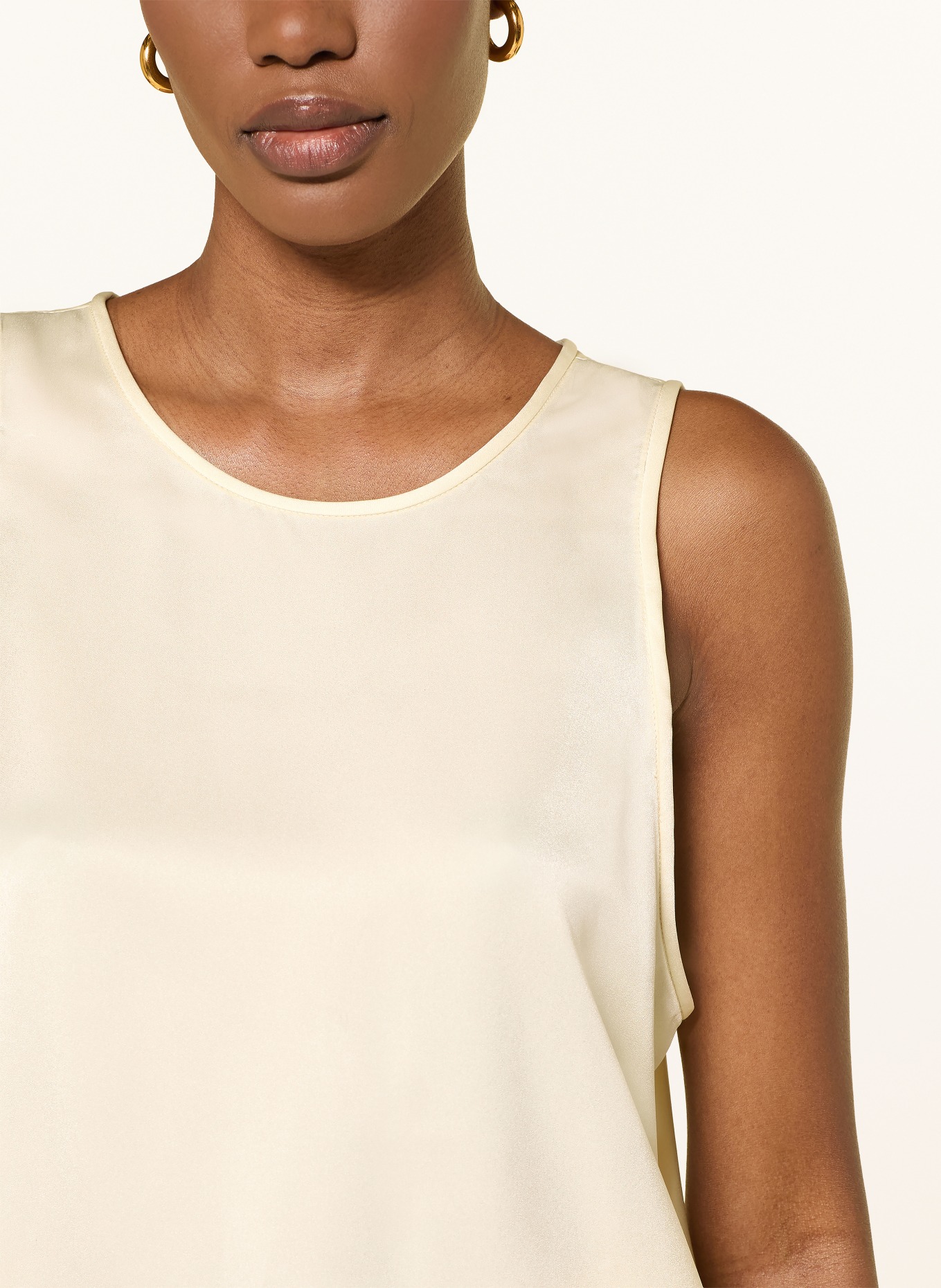 ba&sh Blusentop CEDI aus Satin: CREME