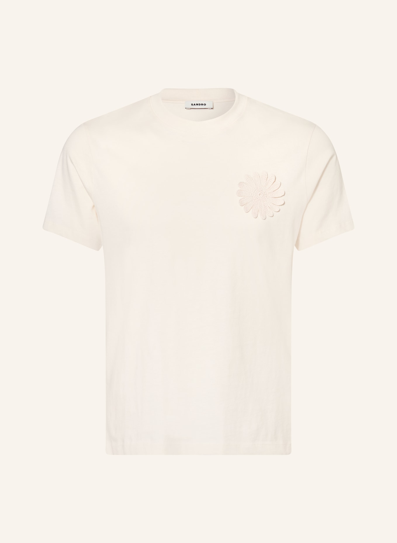 SANDRO Koszulka: KREMOWY