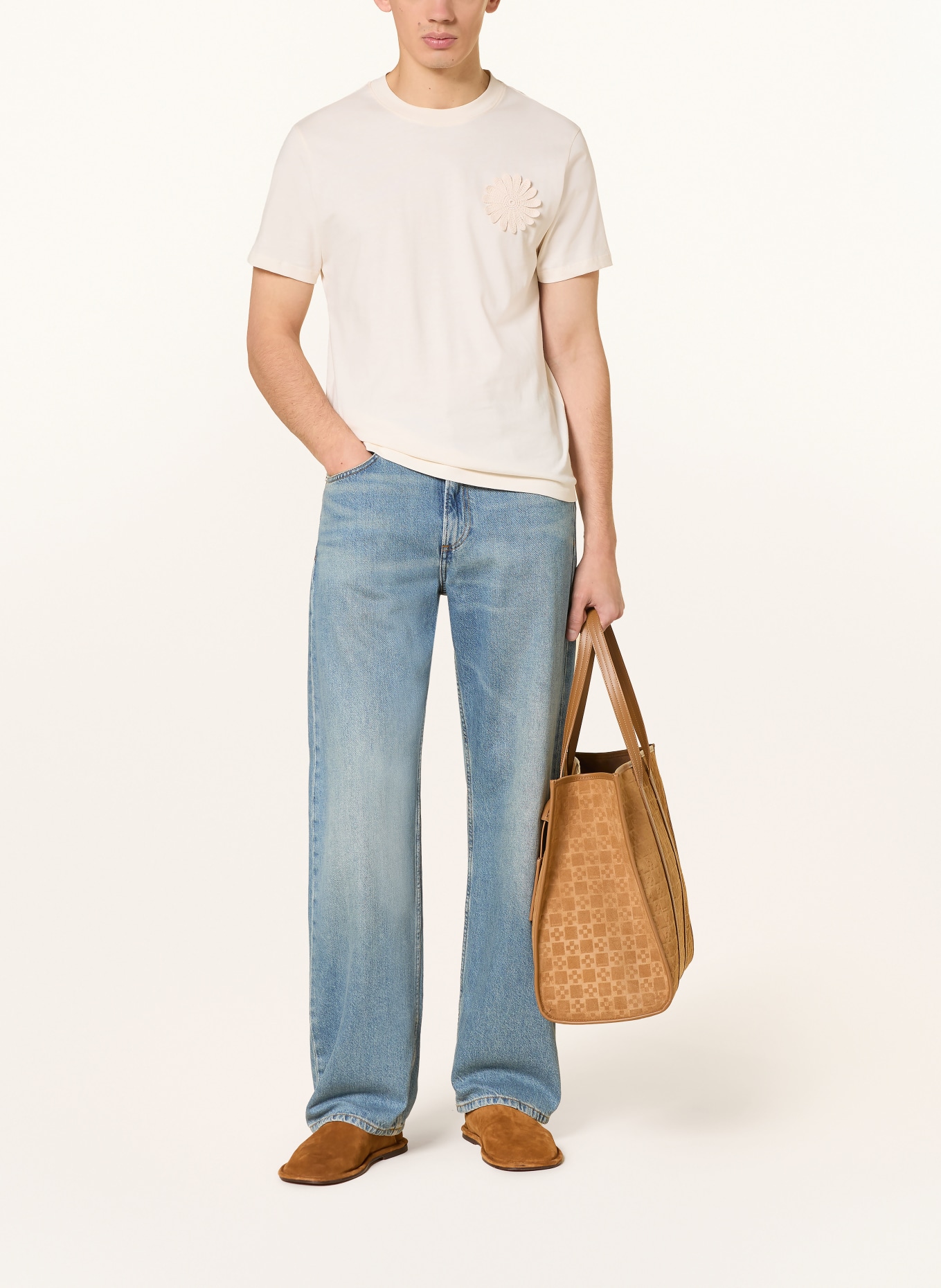 SANDRO Koszulka: KREMOWY