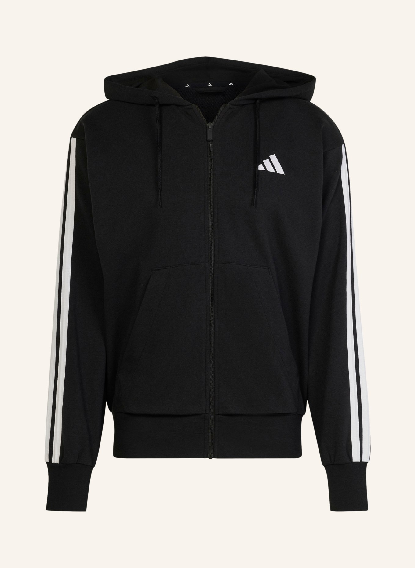 adidas Veste sweat ESSENTIALS: NOIR / BLANC