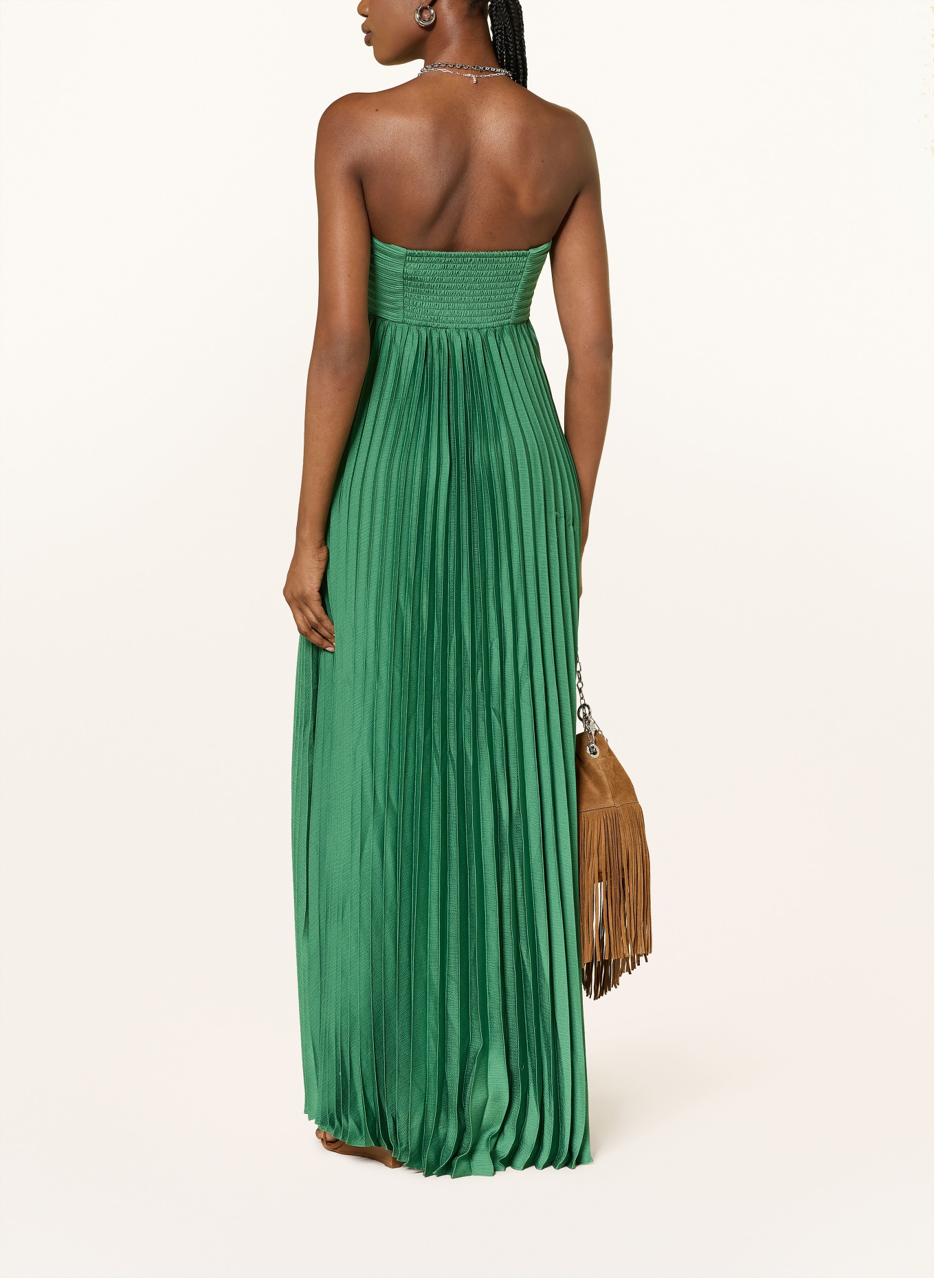 ba&sh Abendkleid WILLOW mit Plissees: GRÜN