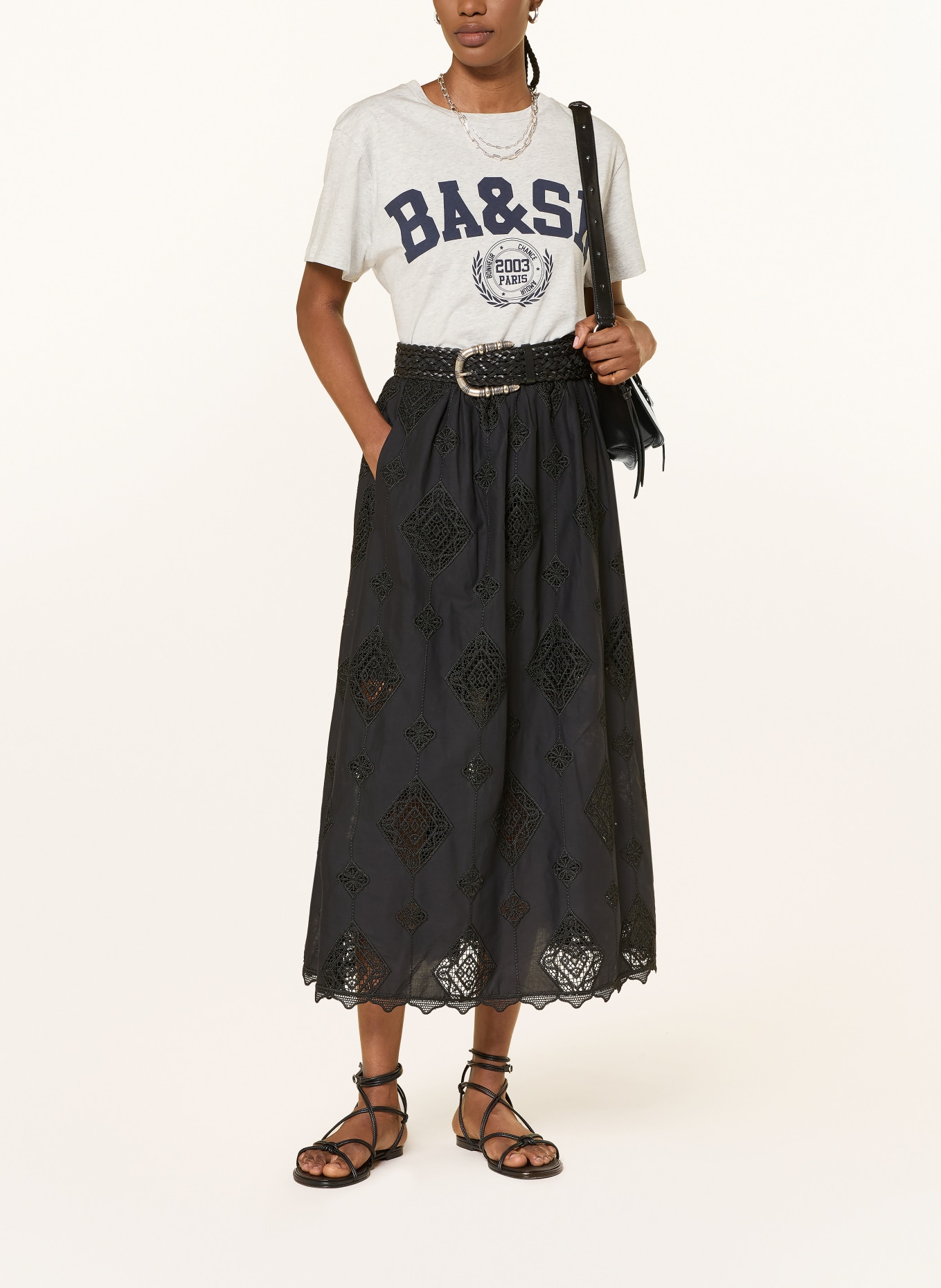 ba&sh Rock MONA mit Lochspitze: SCHWARZ