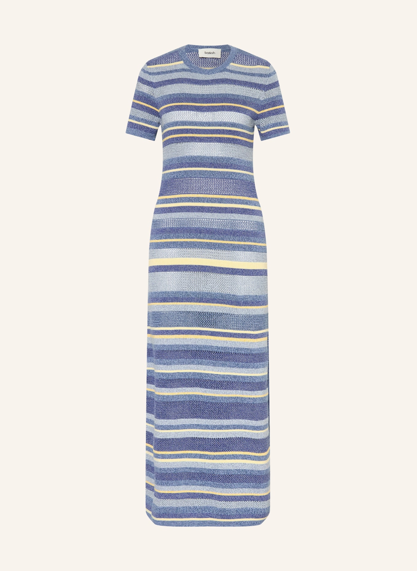 ba&sh Strickkleid TONNIE: BLAU / GELB