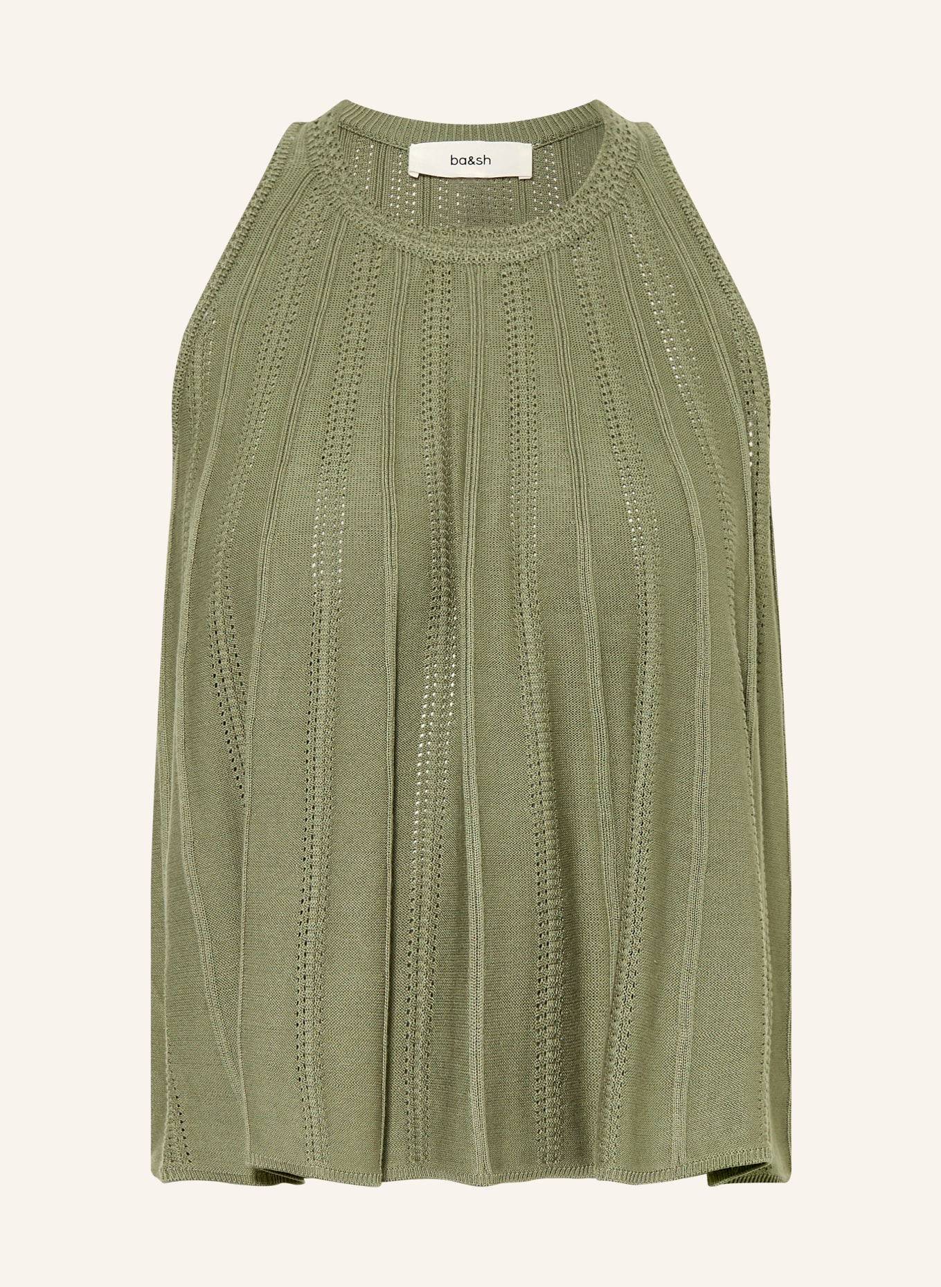 ba&sh Stricktop SERRES: KHAKI