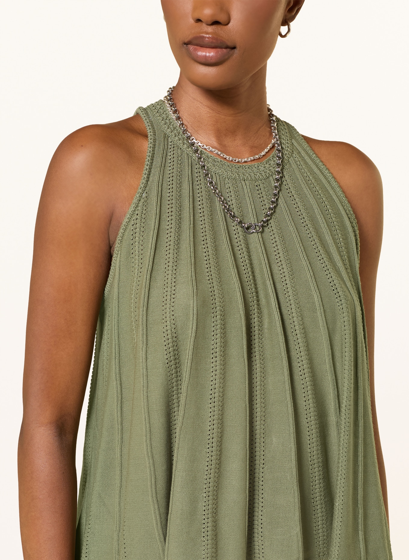 ba&sh Stricktop SERRES: KHAKI