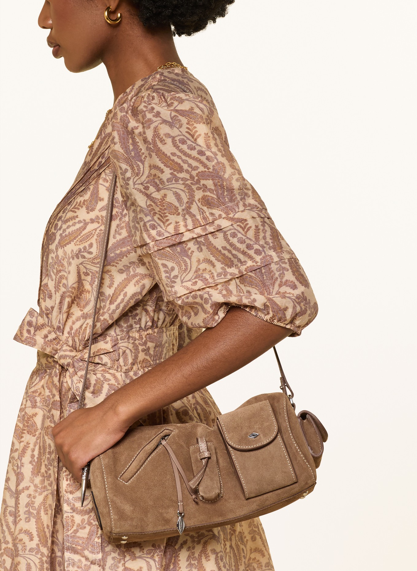 ba&sh Kabelka BENI SMALL: SVĚTLE HNĚDÁ