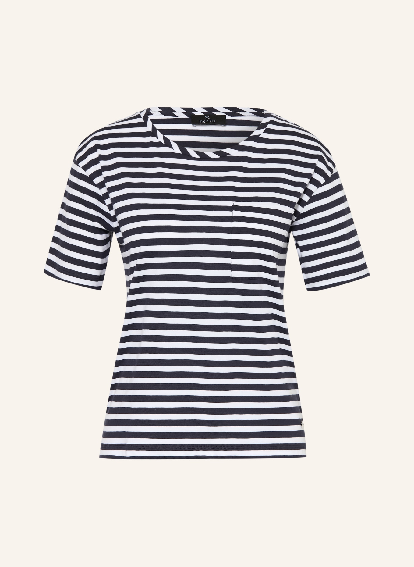 monari T-shirt: DARK BLUE / WHITE