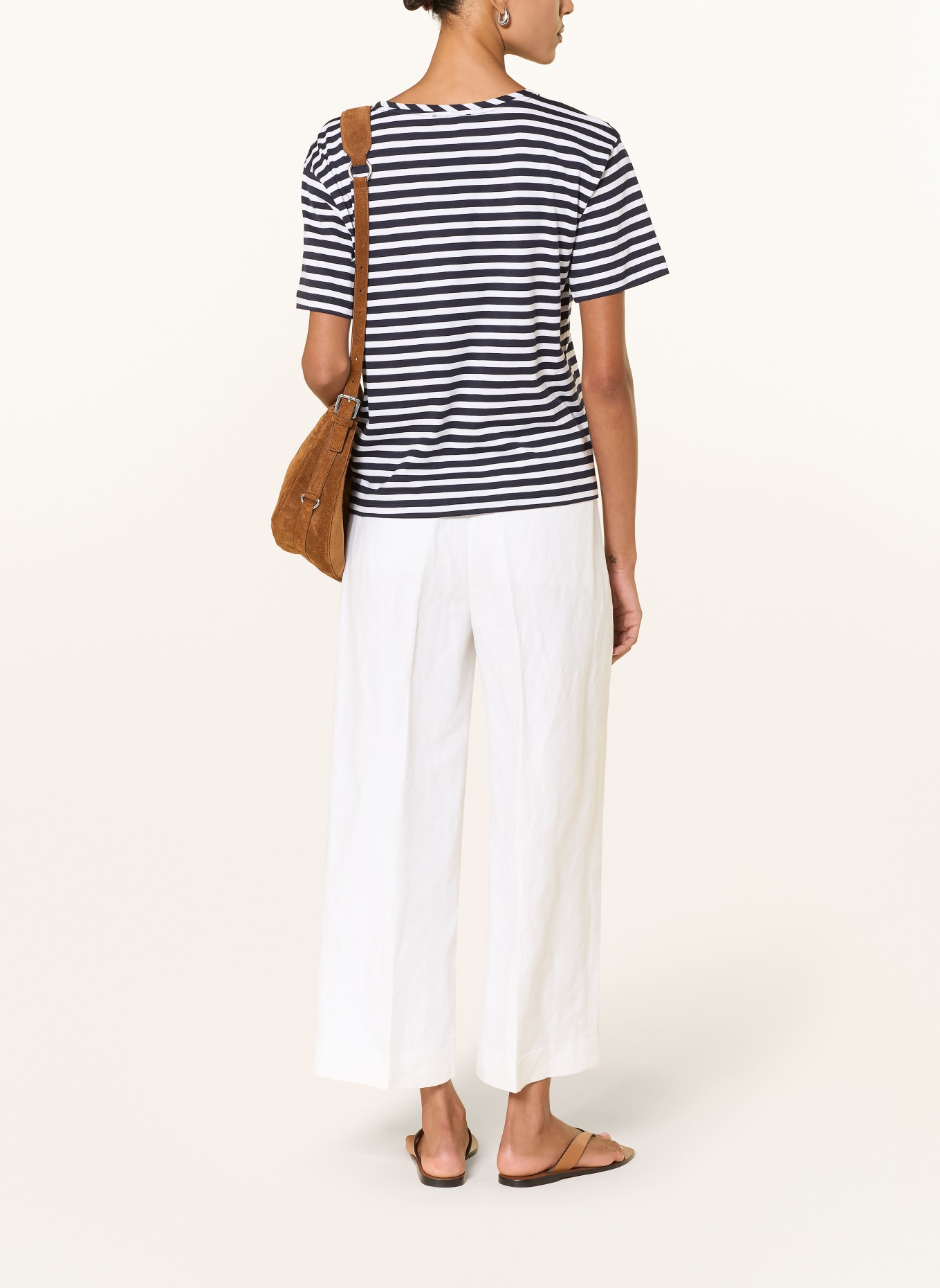 monari T-shirt: DARK BLUE / WHITE