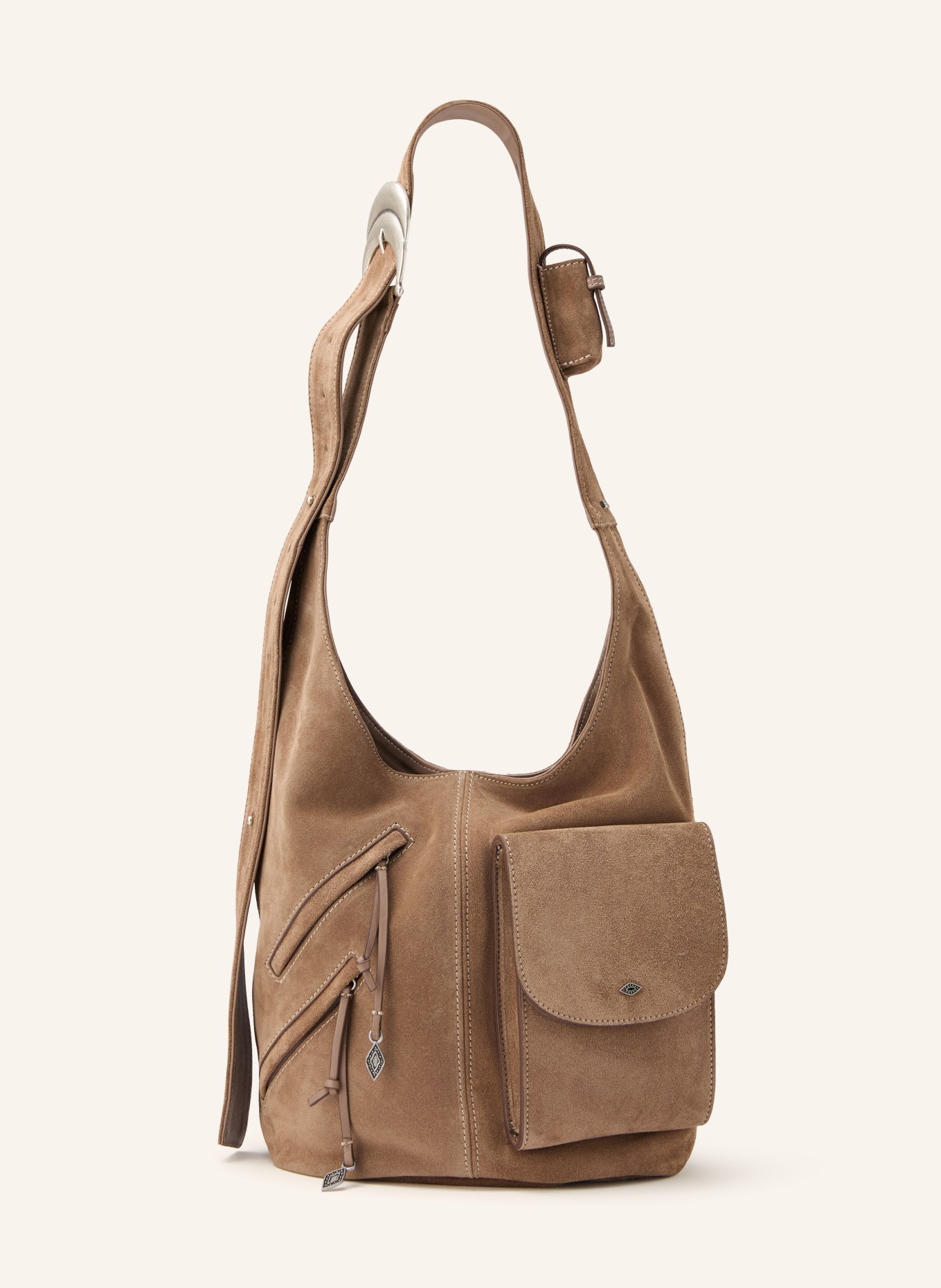 ba&sh Taška přes rameno YOUYOU LARGE: SVĚTLE HNĚDÁ