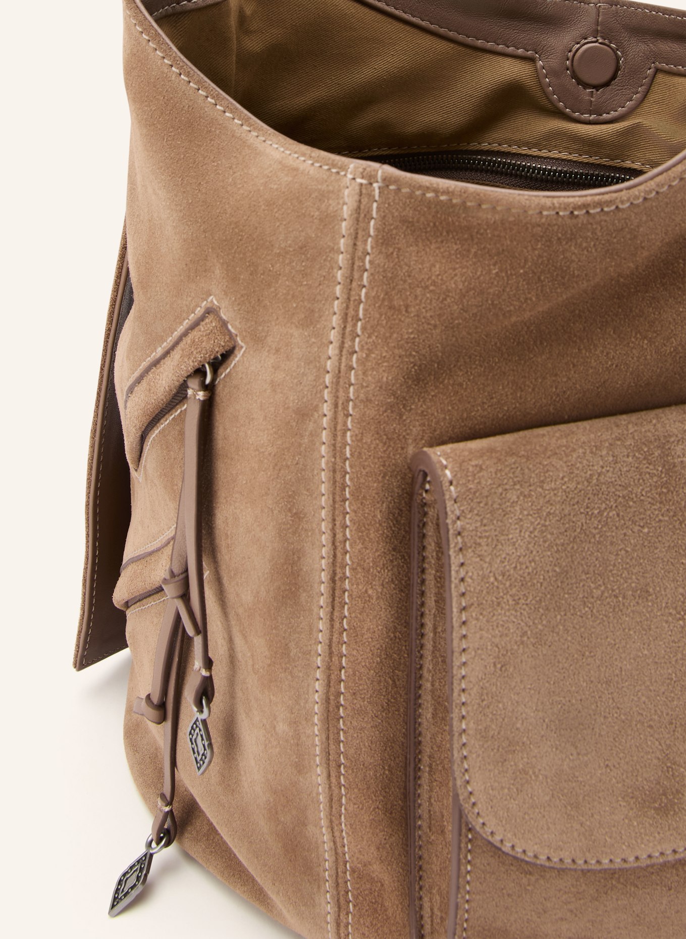 ba&sh Taška přes rameno YOUYOU LARGE: SVĚTLE HNĚDÁ