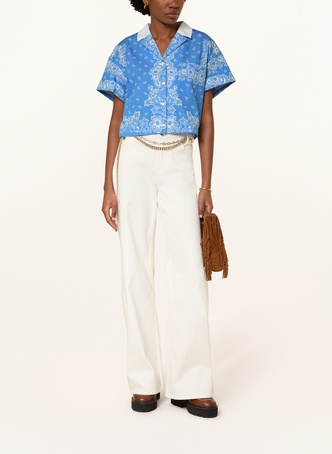 maje bluzka: NIEBIESKI / BIAŁY