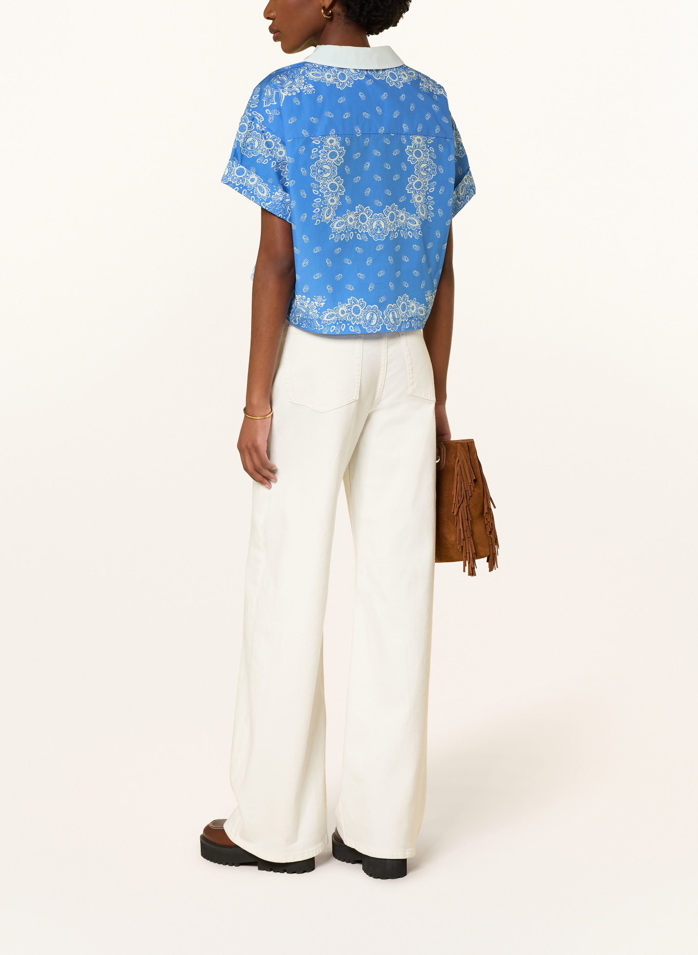 maje bluzka: NIEBIESKI / BIAŁY