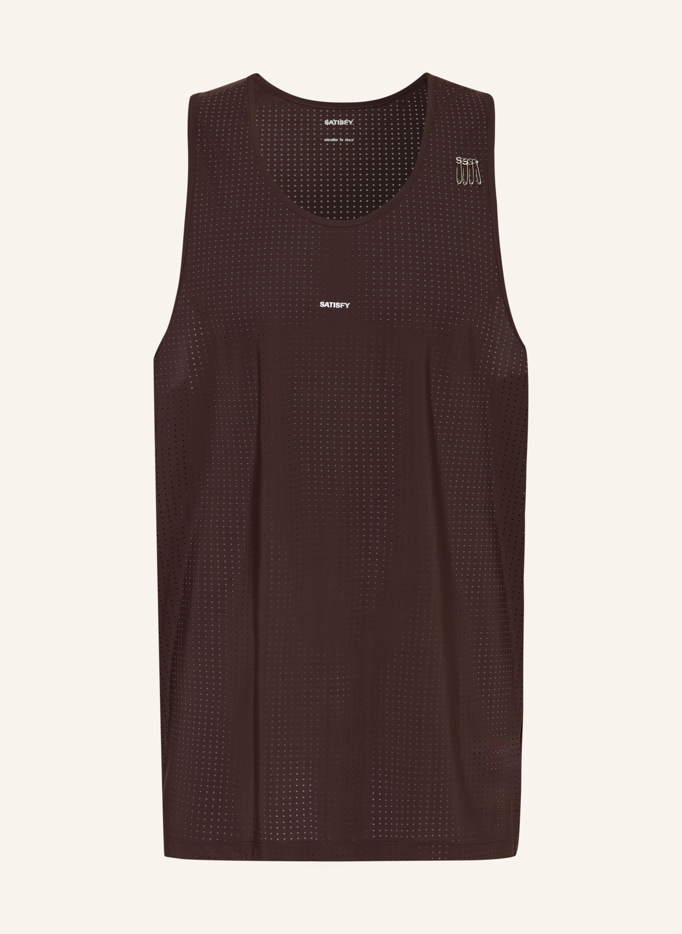 SATISFY Hardloopshirt SPACE-O™: MARRON FONCÉ