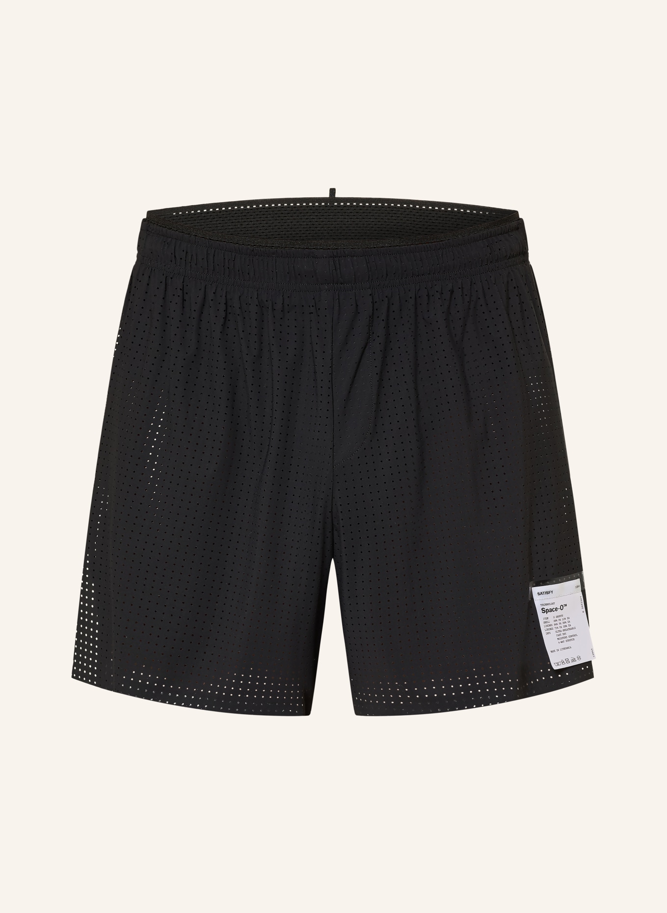 SATISFY 2-in-1-Laufshorts SPACE-O™: SCHWARZ