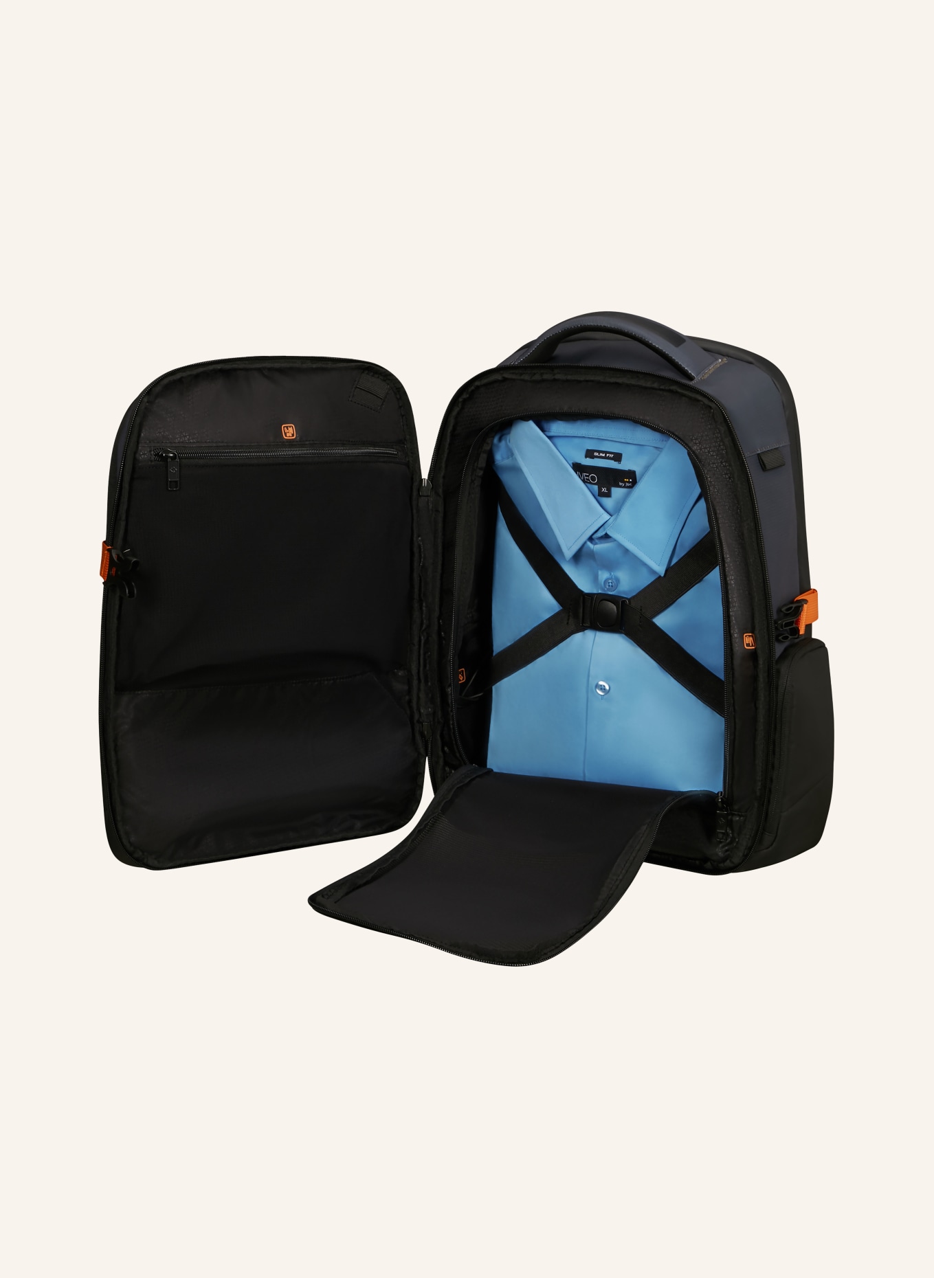 Samsonite Rucksack BIZ2GO 22,5 l mit Laptop-Fach: DUNKELGRAU / ORANGE / SCHWARZ