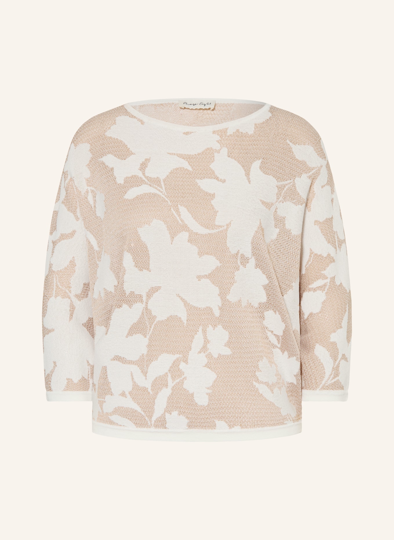 Phase Eight Blouse ANAIS met glinsterend garen: WIT / GOUD