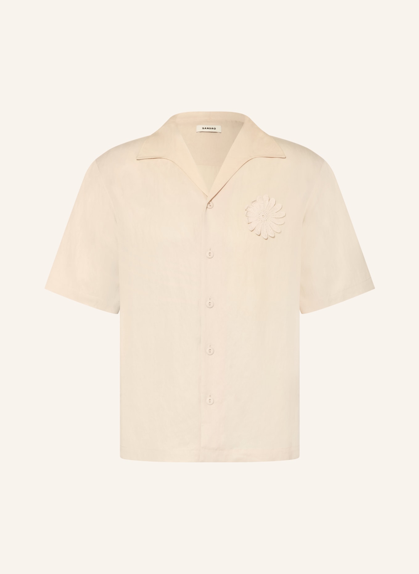 SANDRO Resorthemd Regular Fit: CREME