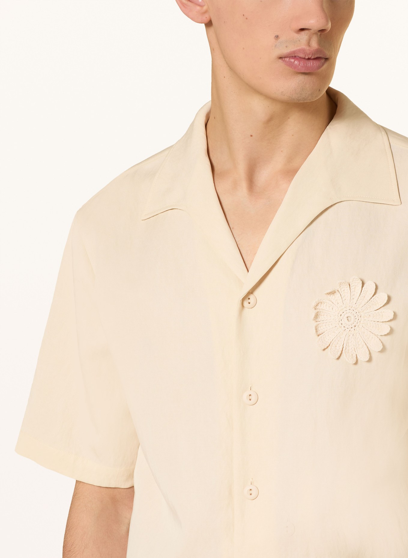 SANDRO Resorthemd Regular Fit: CREME