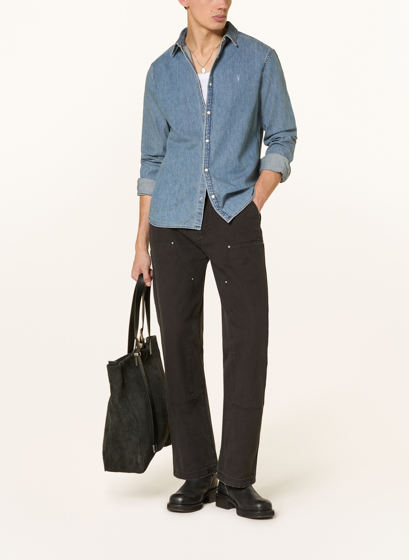 ALLSAINTS Jeanshemd GLEASON Slim Fit: BLAUW