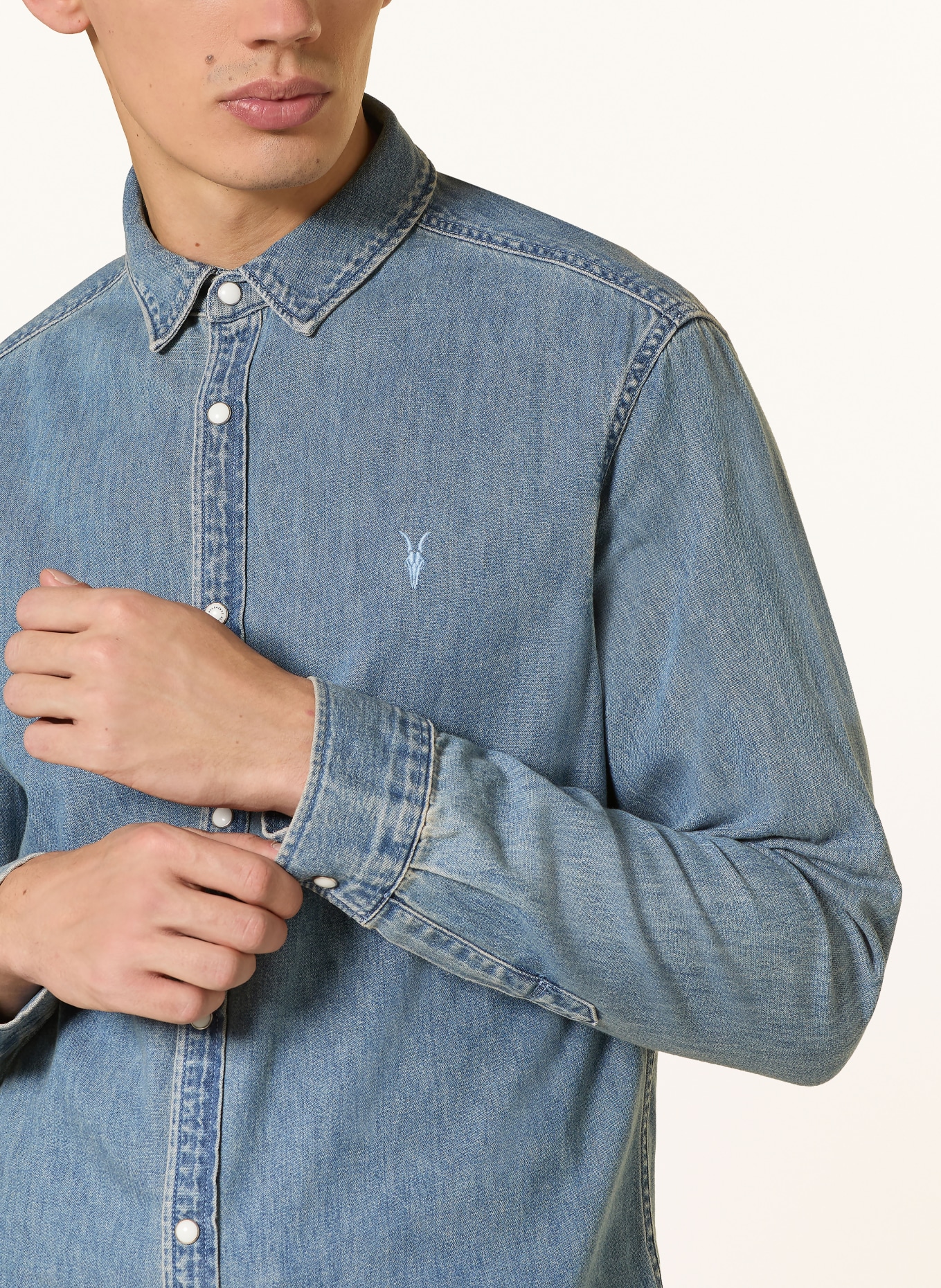 ALLSAINTS Jeanshemd GLEASON Slim Fit: BLAUW