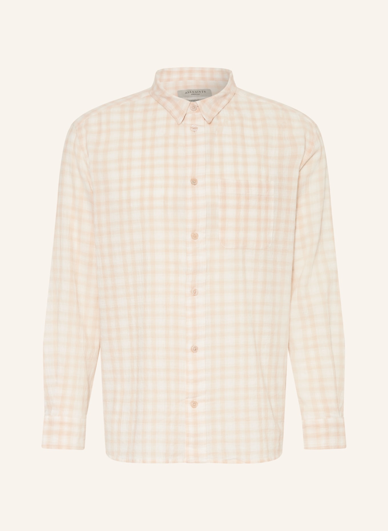 ALLSAINTS Overhemd TOYA Oversized Fit: BEIGE / WIT