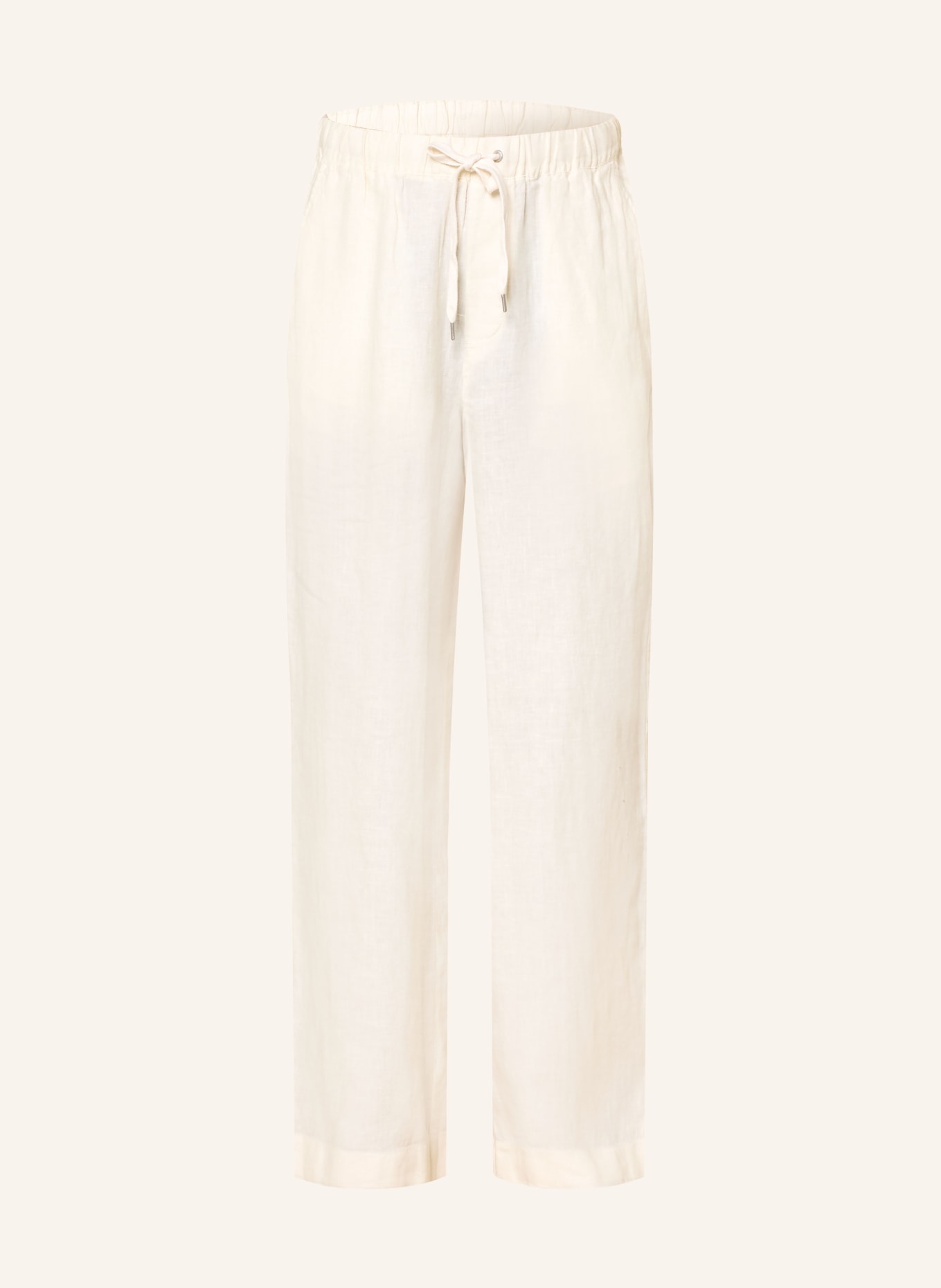 ALLSAINTS Linnen broek SHARP Straight Fit: CRÈME