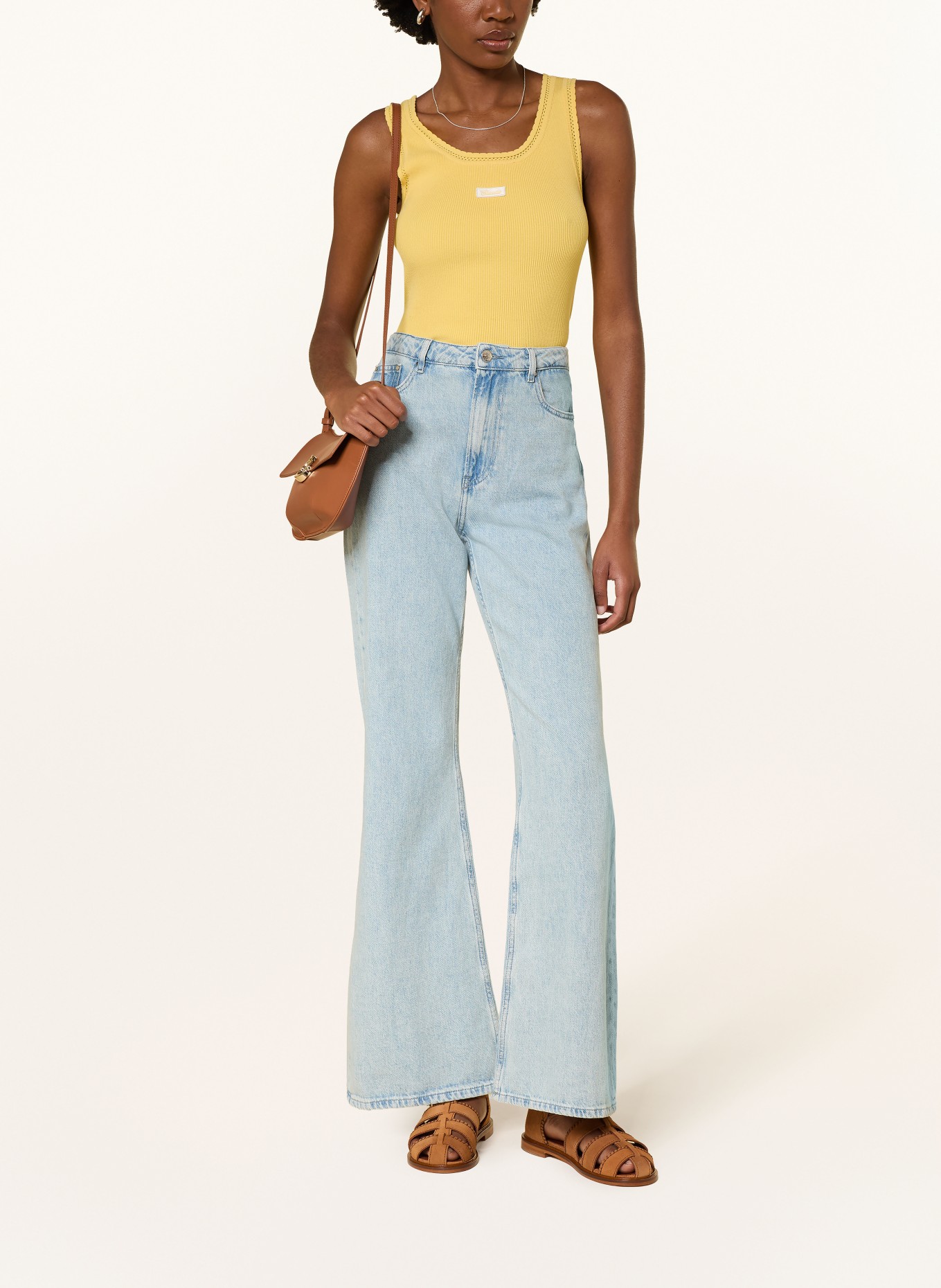 CLAUDIE PIERLOT Flared Jeans: 0017 BLUE DENIM