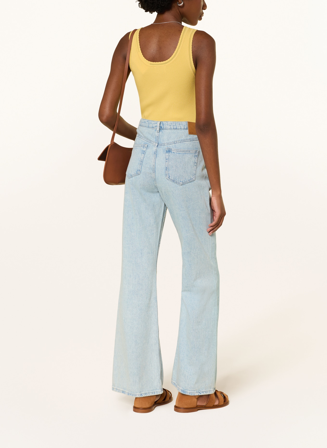 CLAUDIE PIERLOT Flared Jeans: 0017 BLUE DENIM