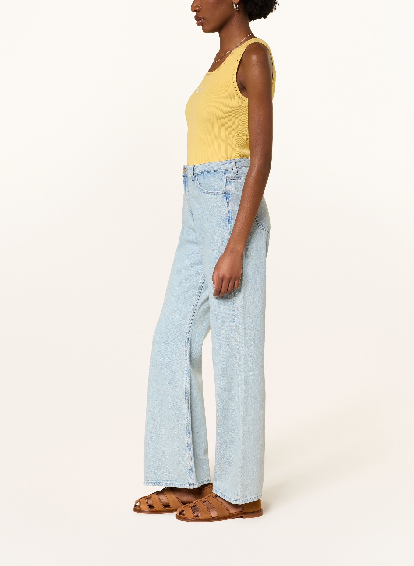 CLAUDIE PIERLOT Flared Jeans: 0017 BLUE DENIM