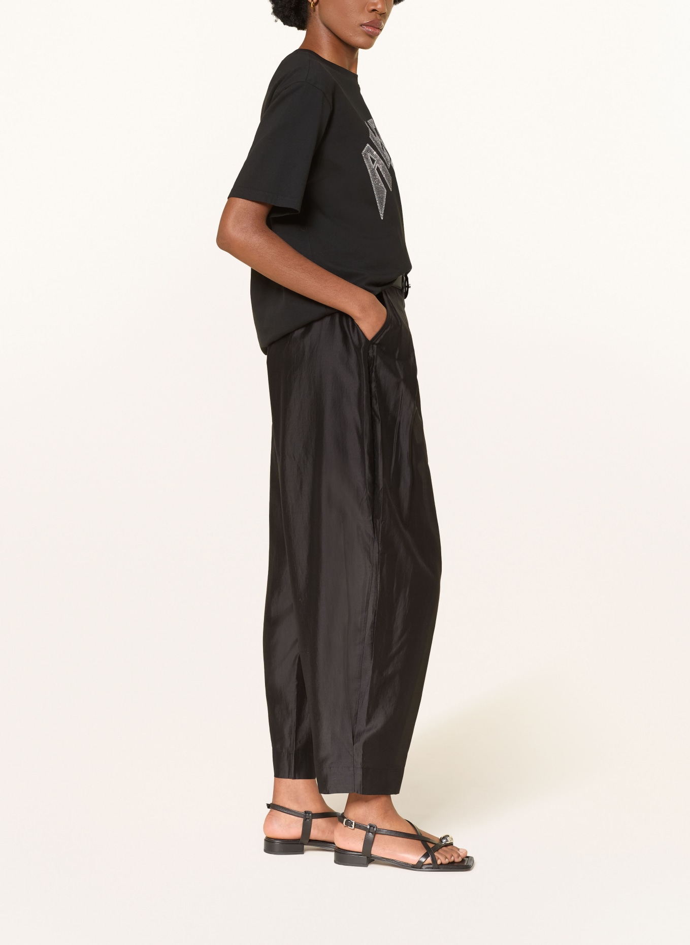 ALLSAINTS Spodnie BECCA: CZARNY