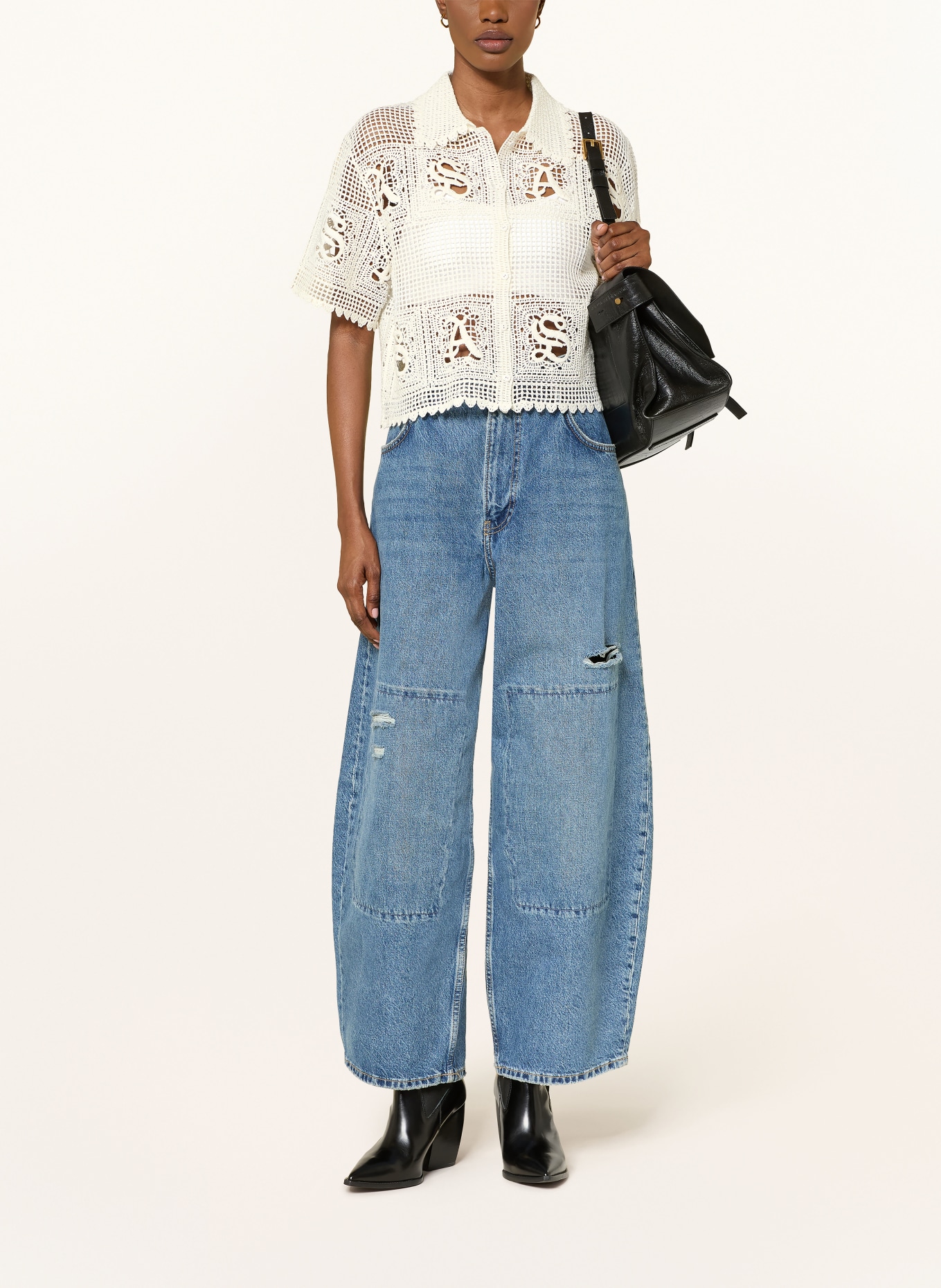 ALLSAINTS Häkelbluse KYRA: ECRU