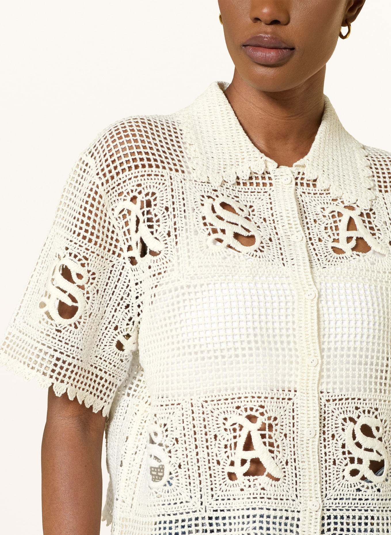 ALLSAINTS Häkelbluse KYRA: ECRU