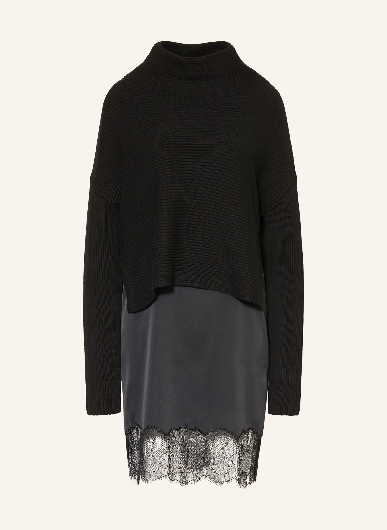 ALLSAINTS Zestaw ELOISE: sukienka i sweter: CZARNY