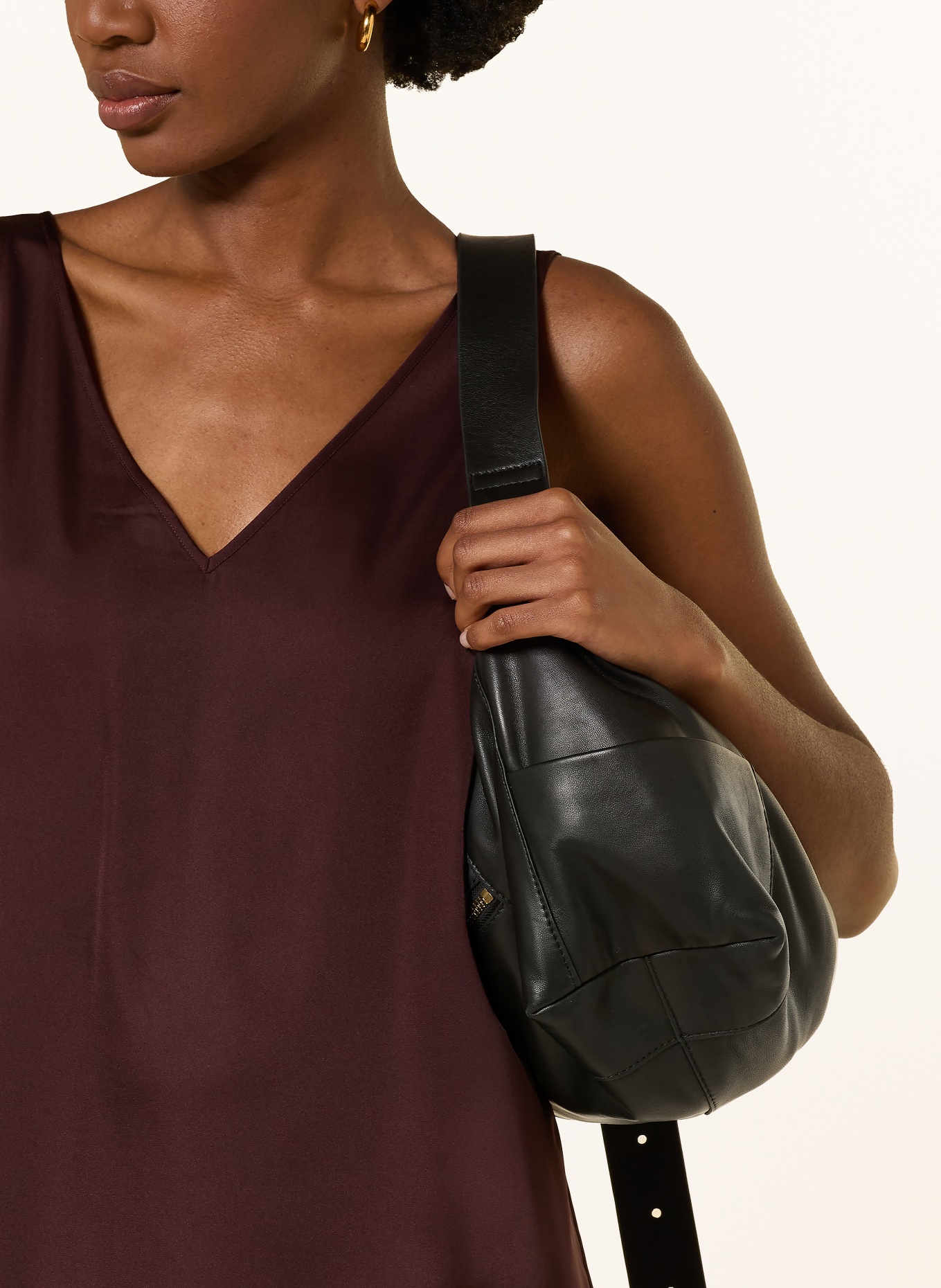 ALLSAINTS Zestaw ELOISE: sukienka i sweter: CIEMNOCZERWONY