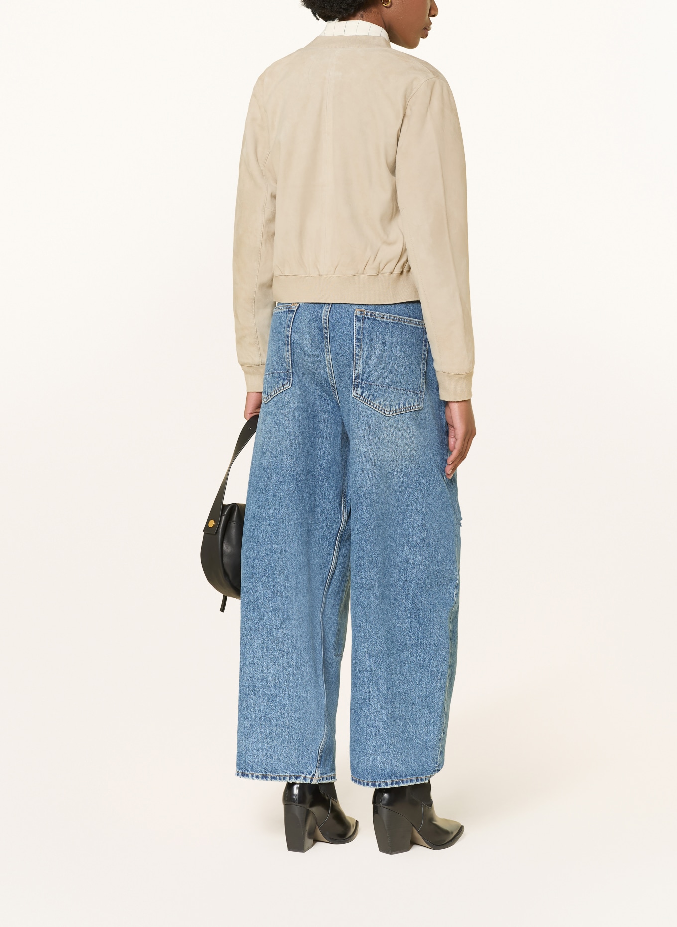 ALLSAINTS Lederblouson ORTEN: HELLGRAU