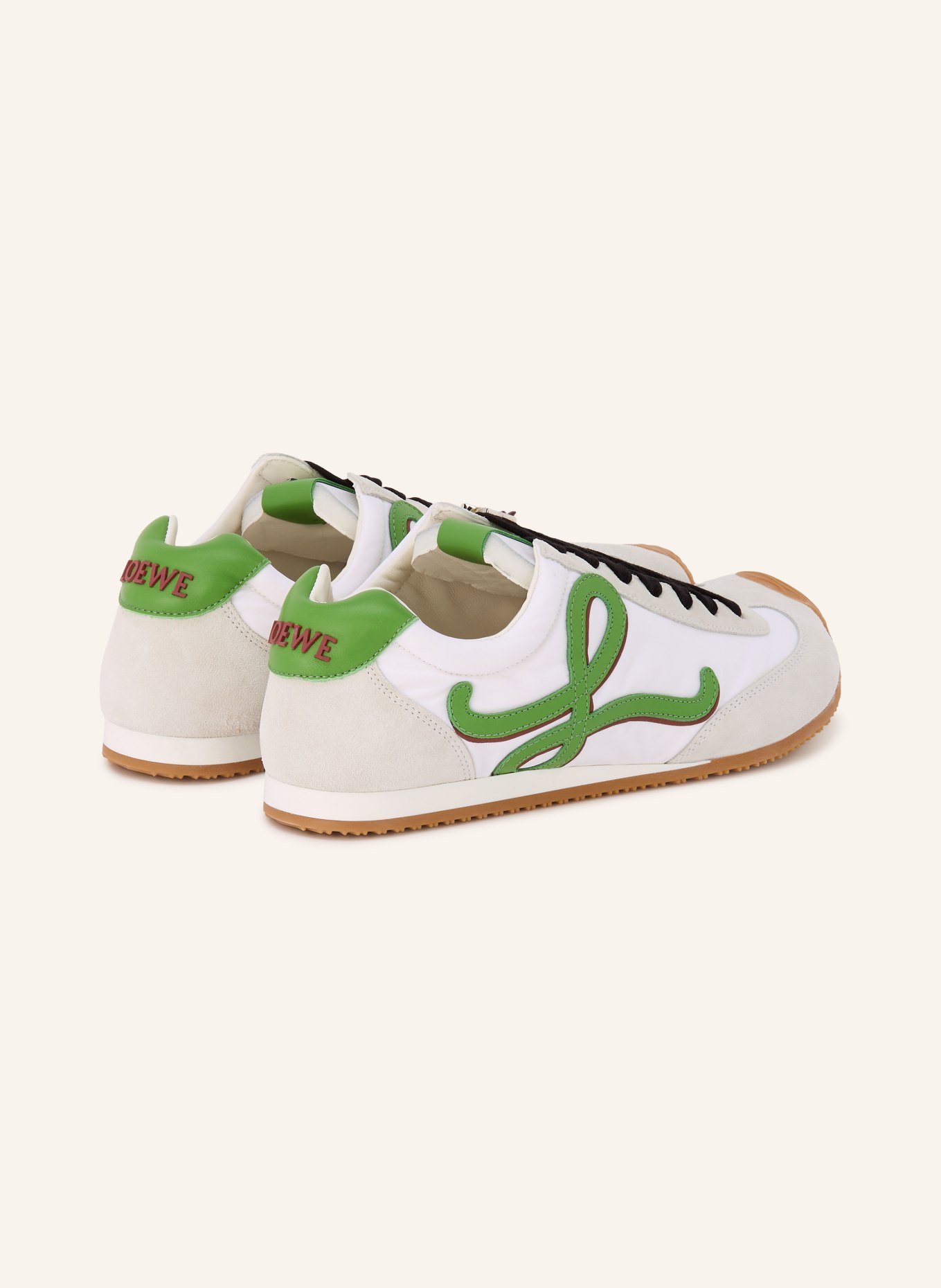 LOEWE Sneaker BALLET RUNNER 2.0: WIT / LICHTGRIJS / GROEN
