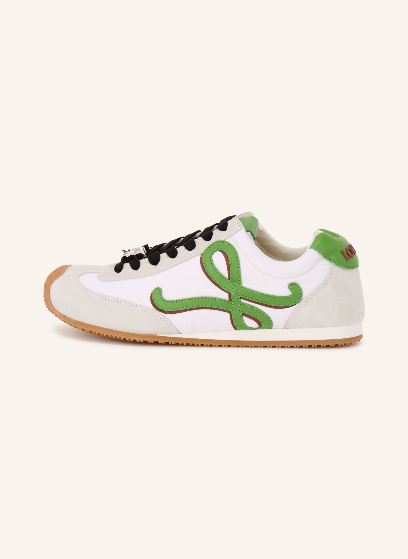 LOEWE Sneaker BALLET RUNNER 2.0: WIT / LICHTGRIJS / GROEN