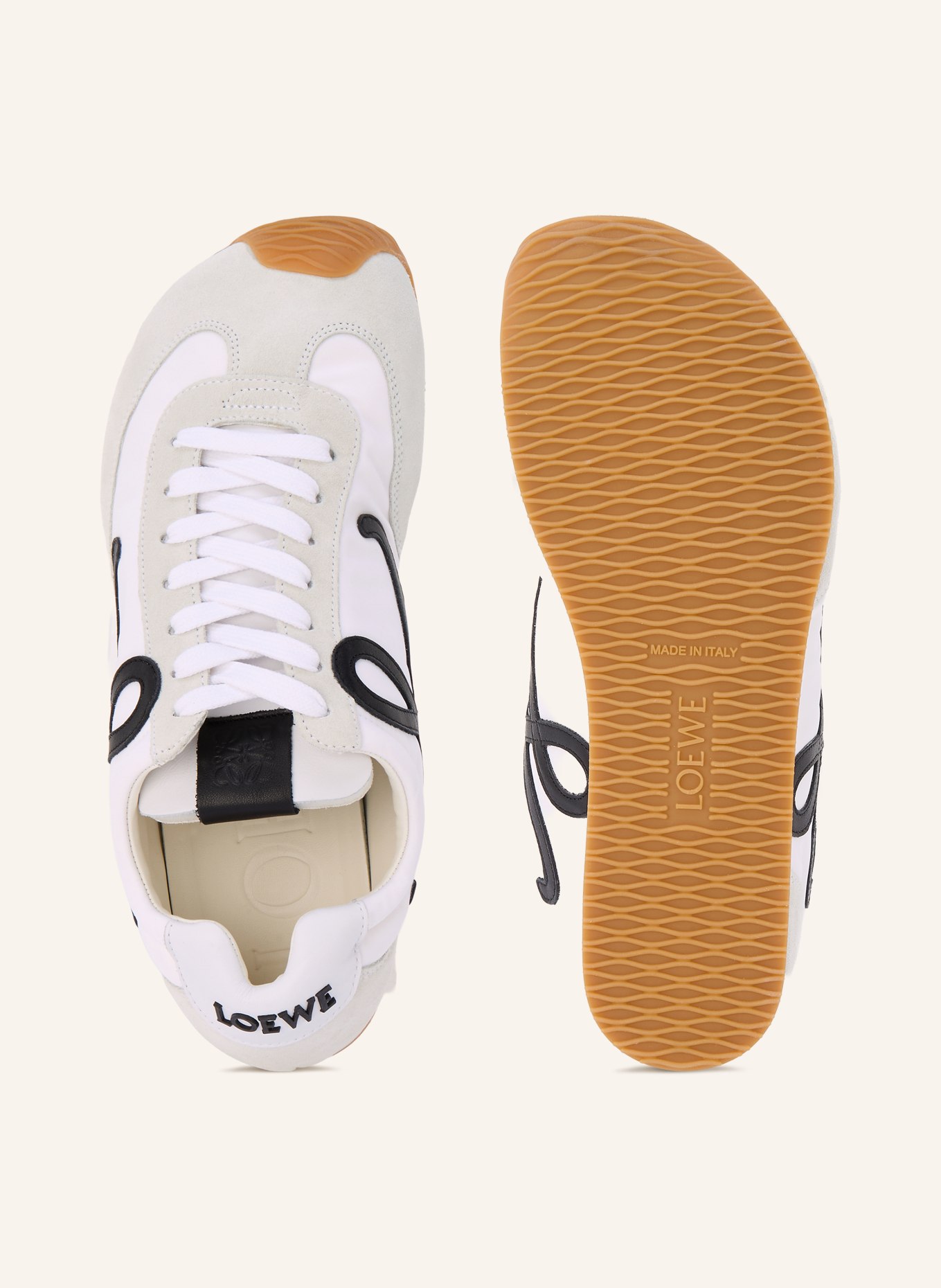 LOEWE Sneaker BALLET RUNNER 2.0: WIT / ZWART