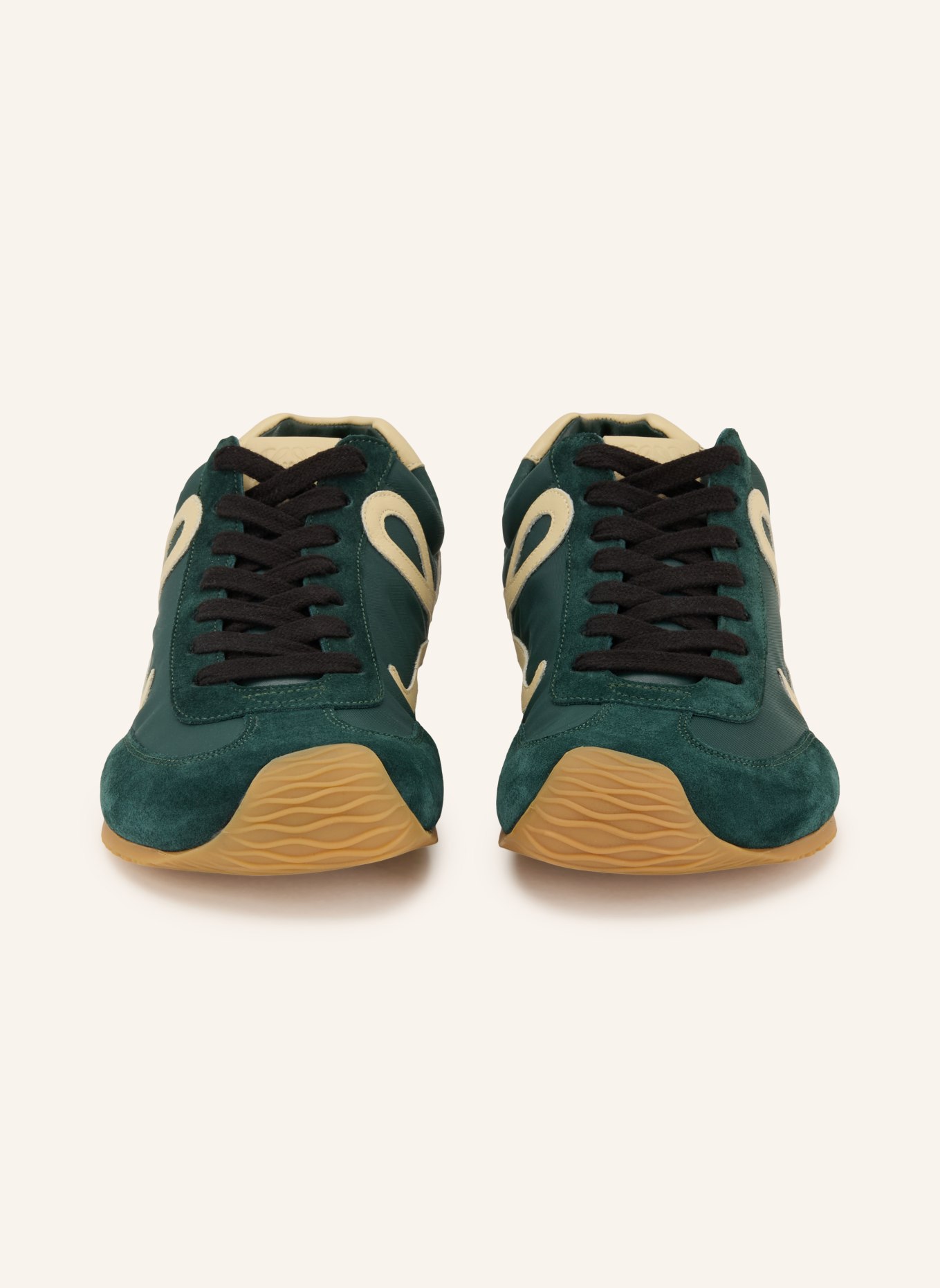 LOEWE Sneaker BALLET RUNNER 2.0: DONKERGROEN / BEIGE / ROOD