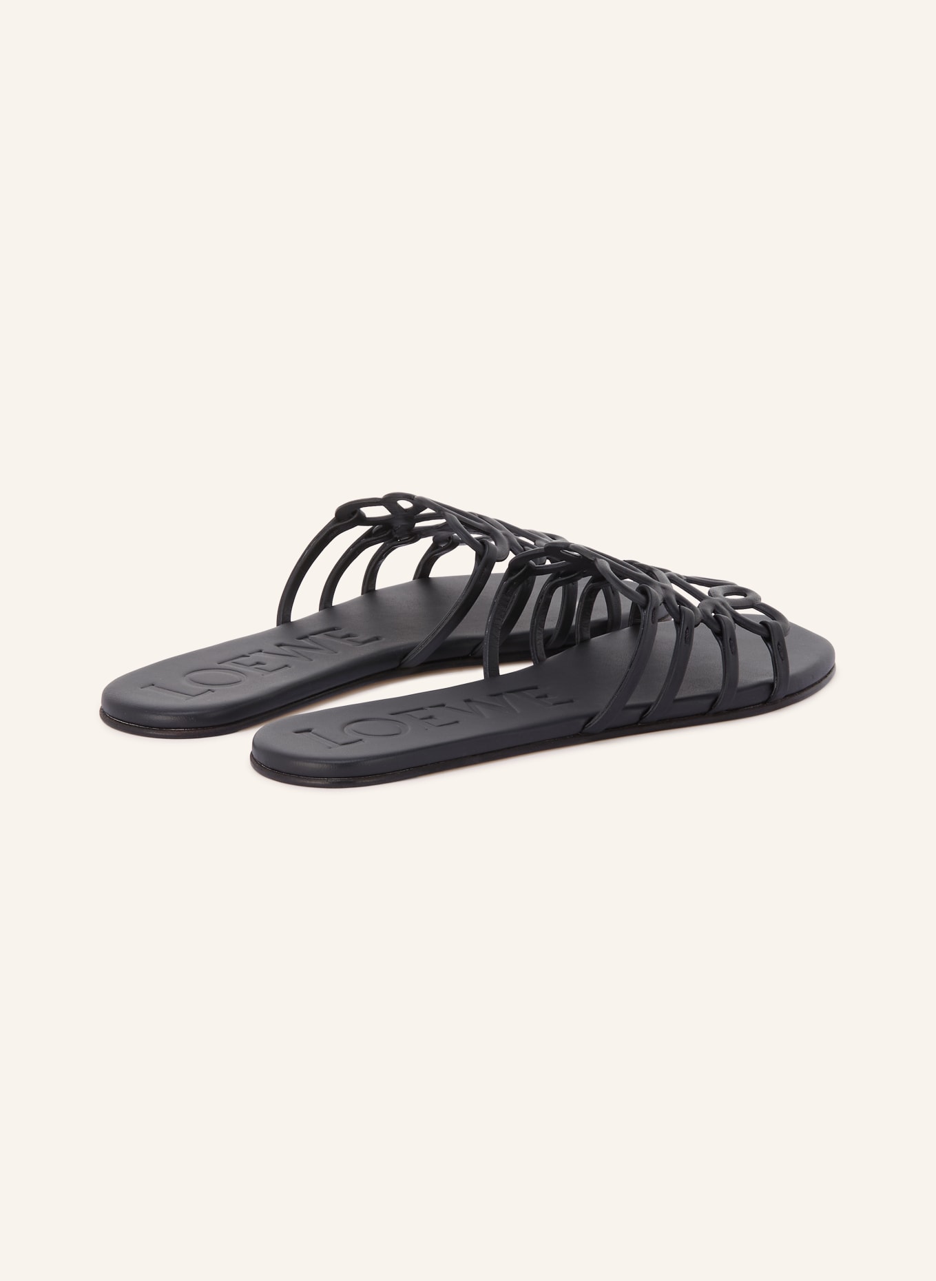 LOEWE Slippers PETAL ANAGRAM: ZWART
