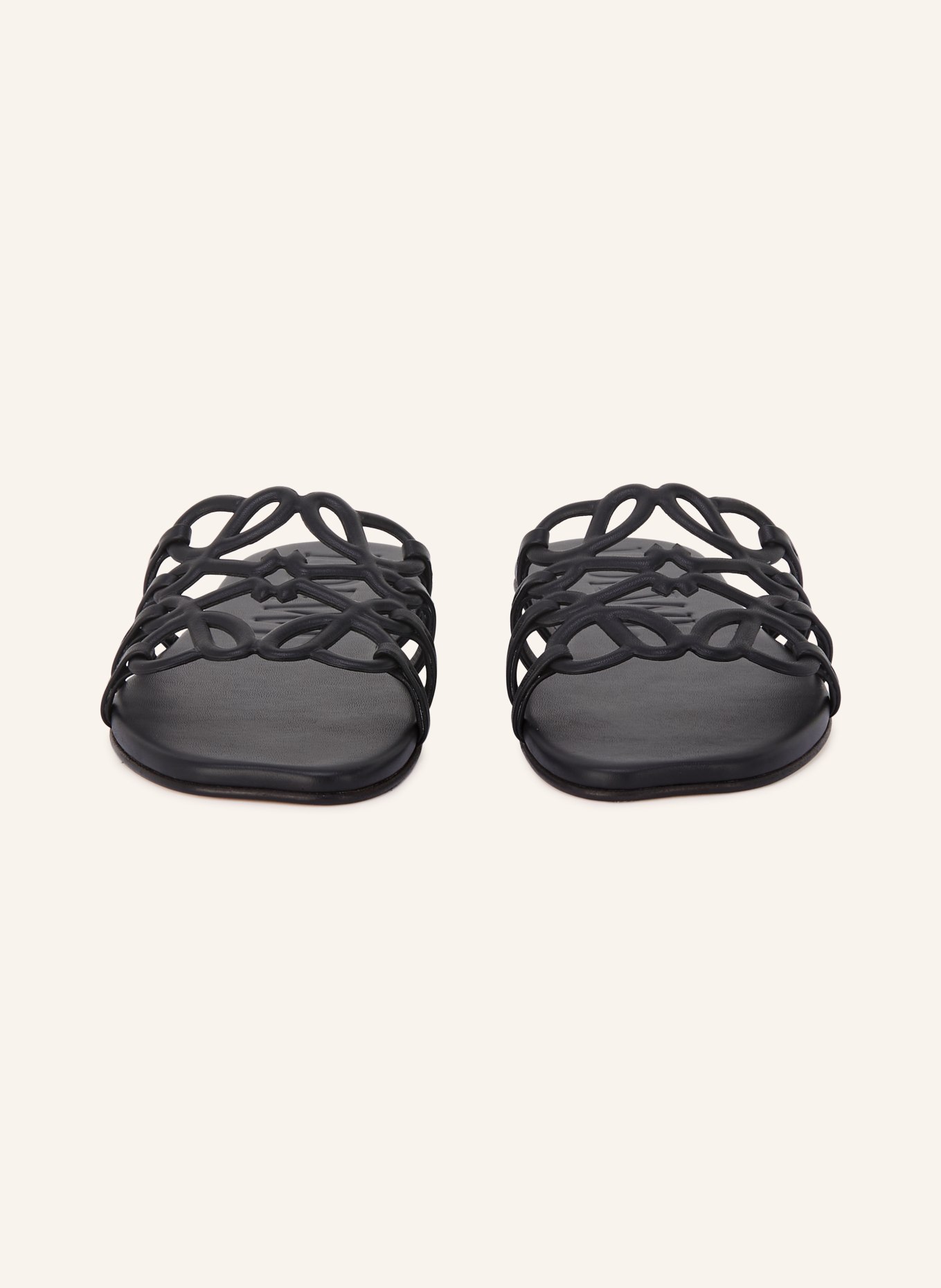 LOEWE Slippers PETAL ANAGRAM: ZWART