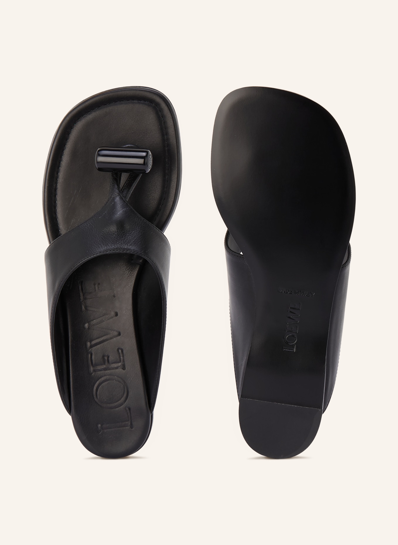 LOEWE Tussenslipper TOGGLE: ZWART