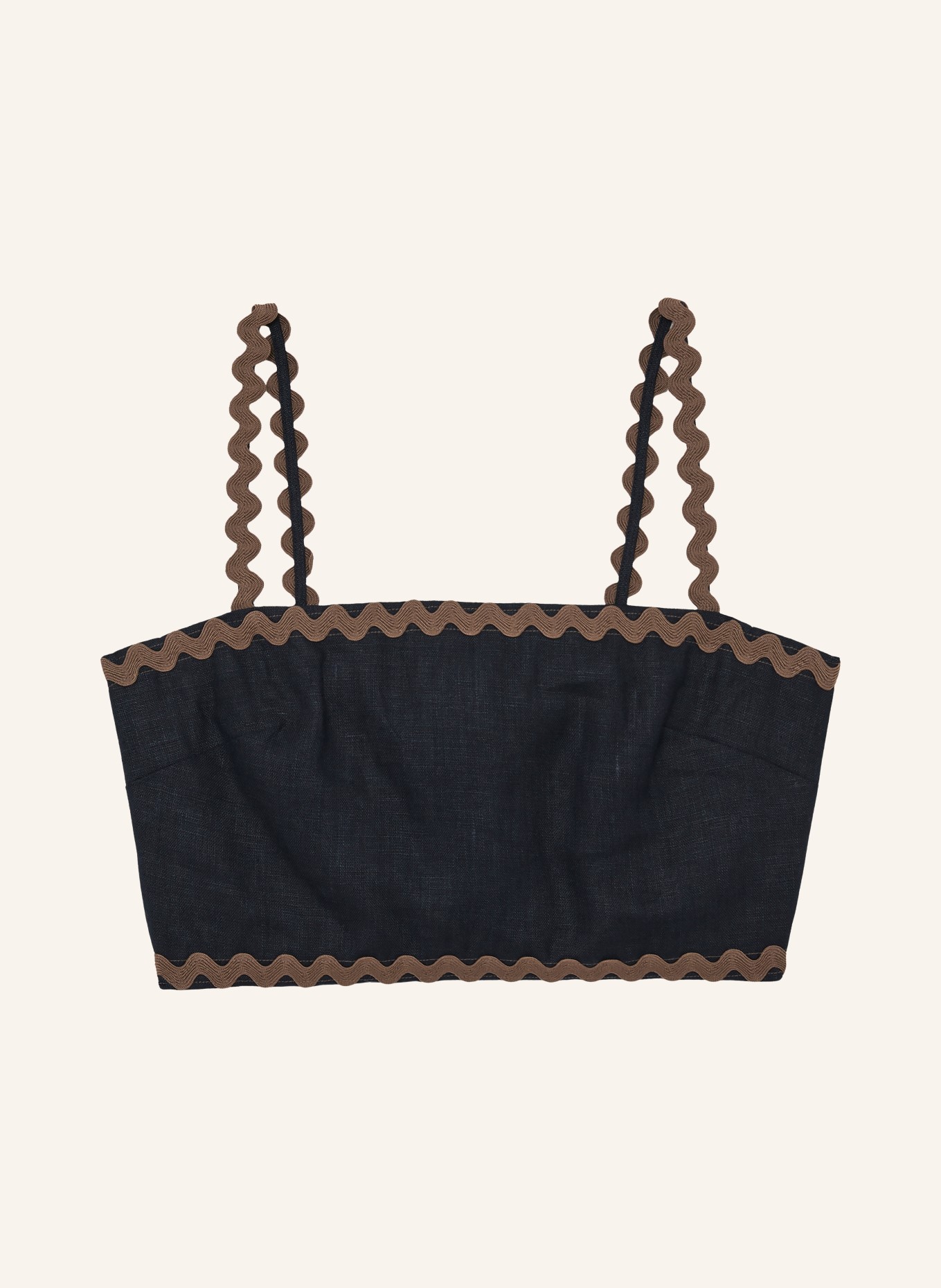 REISS Cropped top MILA: DONKERBLAUW / BRUIN