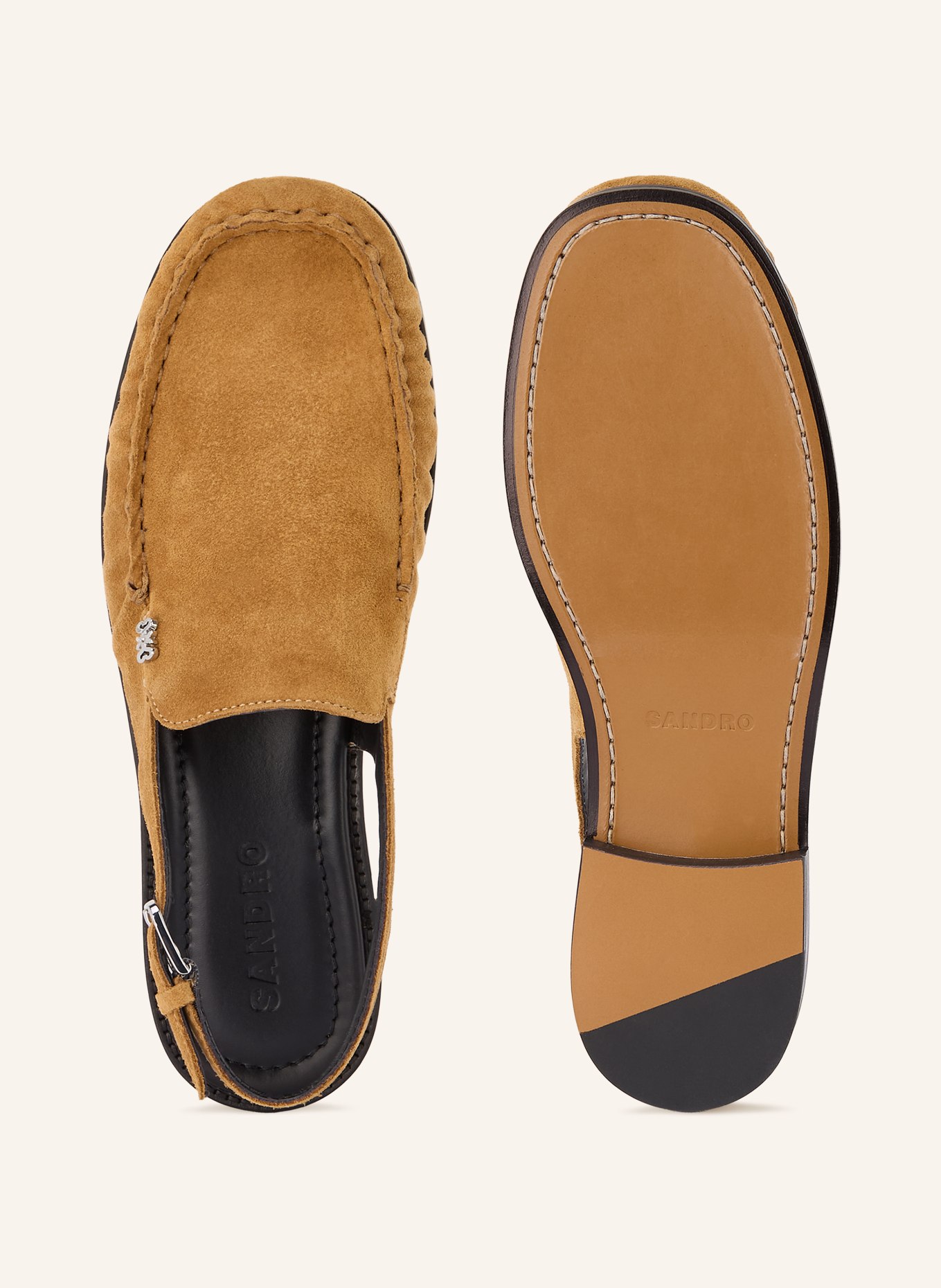 SANDRO Slingloafer: BEIGE
