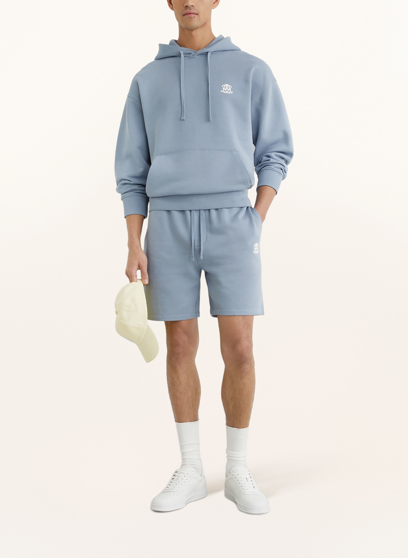 REISS Hoodie CONLIN: LICHTBLAUW