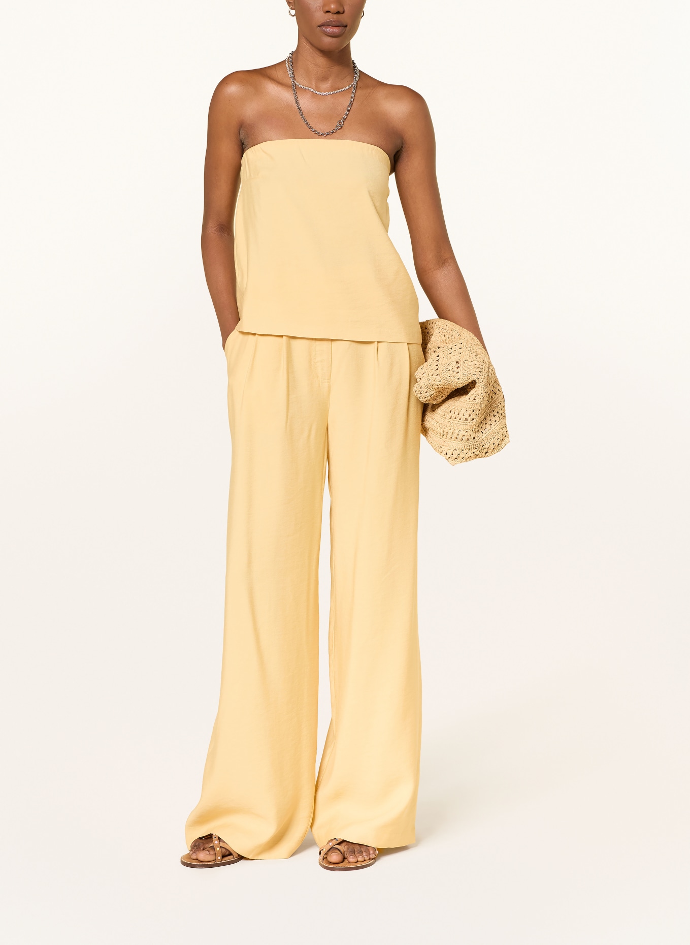 ba&sh Marlenehose DEANA: HELLGELB