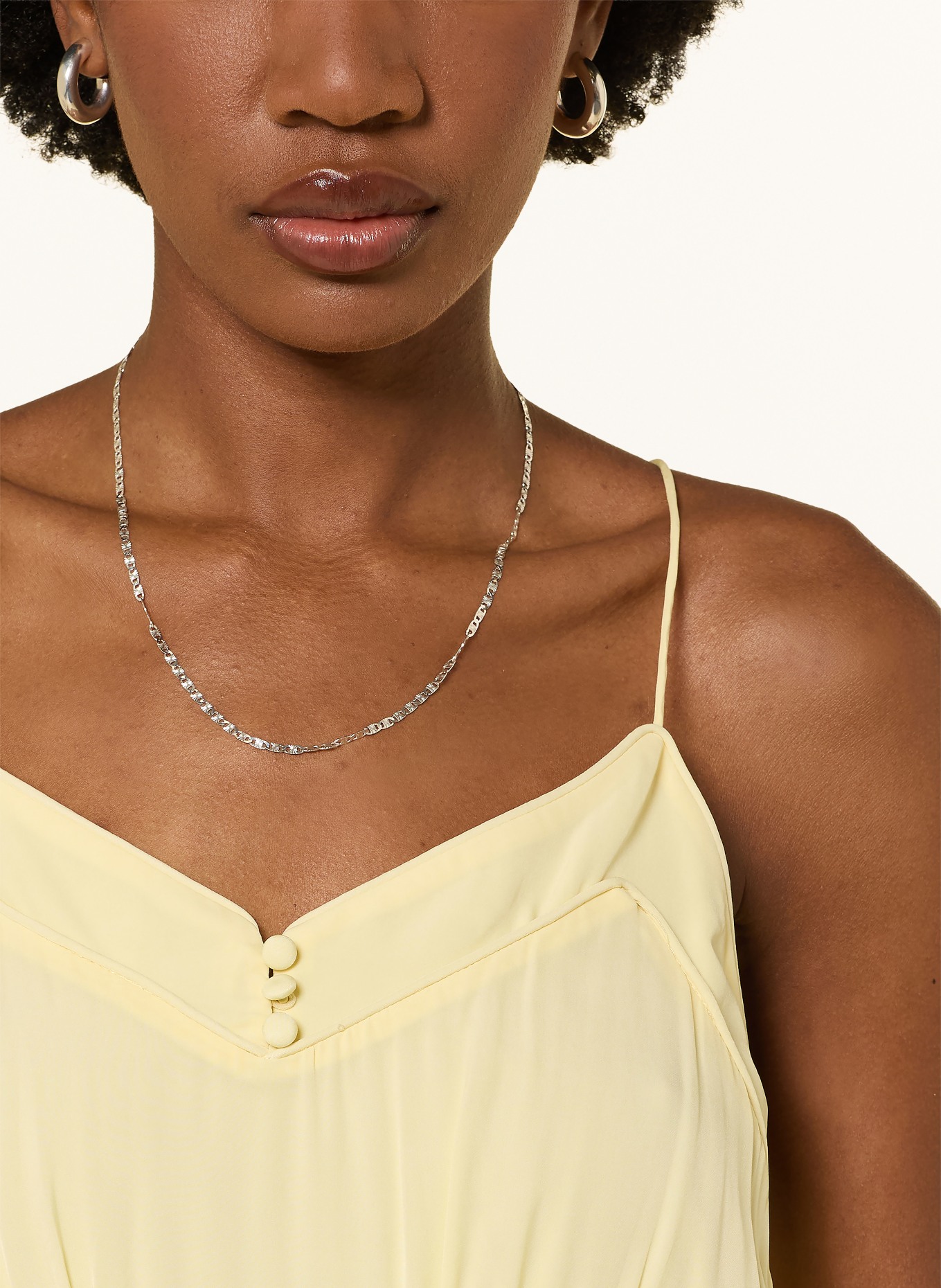 ba&sh Kleid BILONA mit Volants: HELLGELB