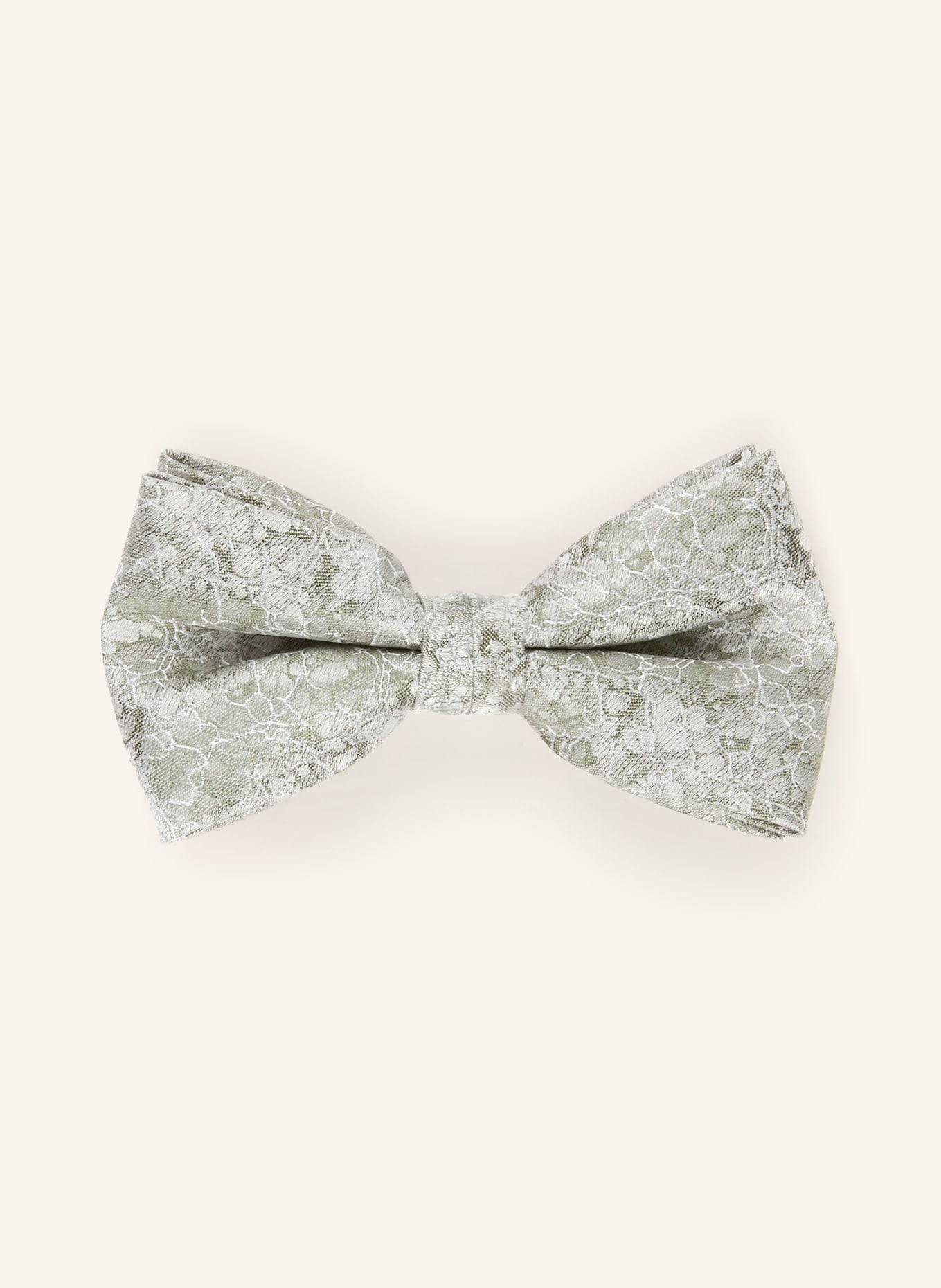 WILVORST Set: Bow tie and pocket square: SILVER / MINT