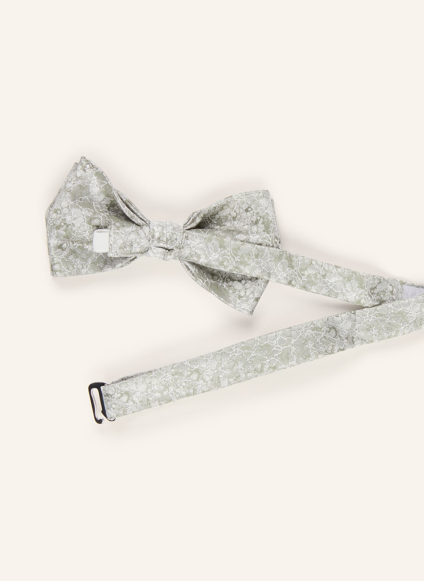 WILVORST Set: Bow tie and pocket square: SILVER / MINT